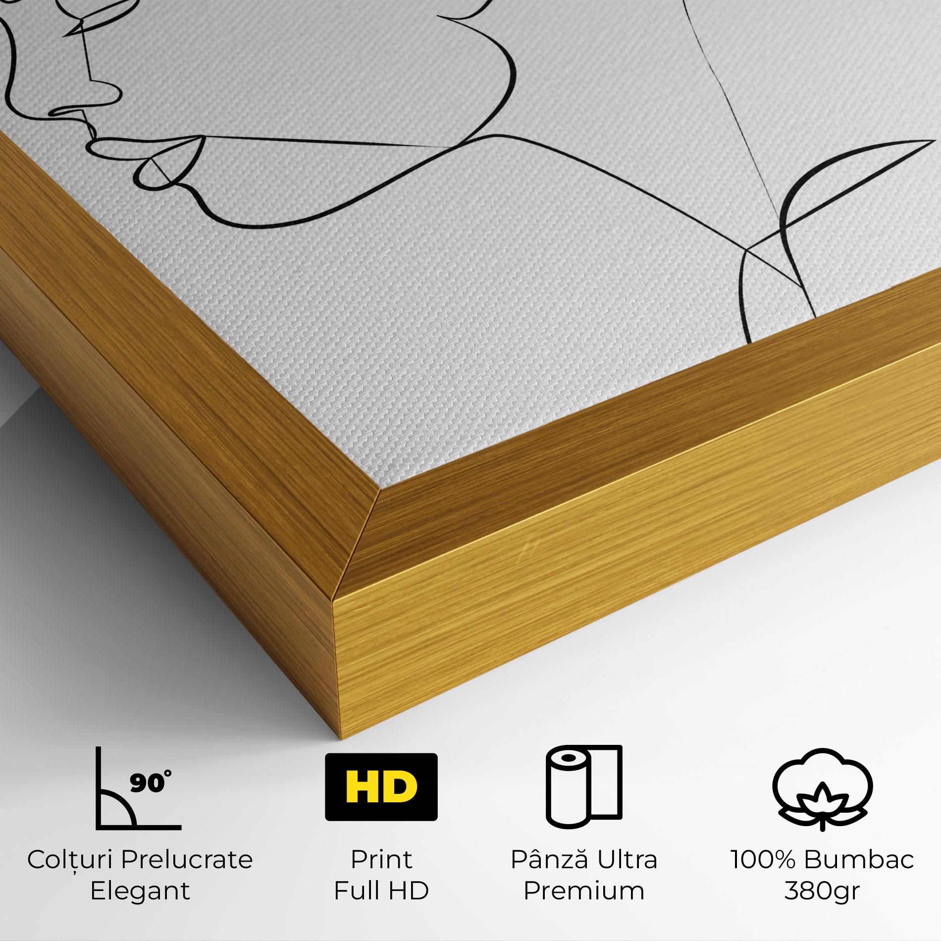 Tablou Canvas Female Black Line mockup 4