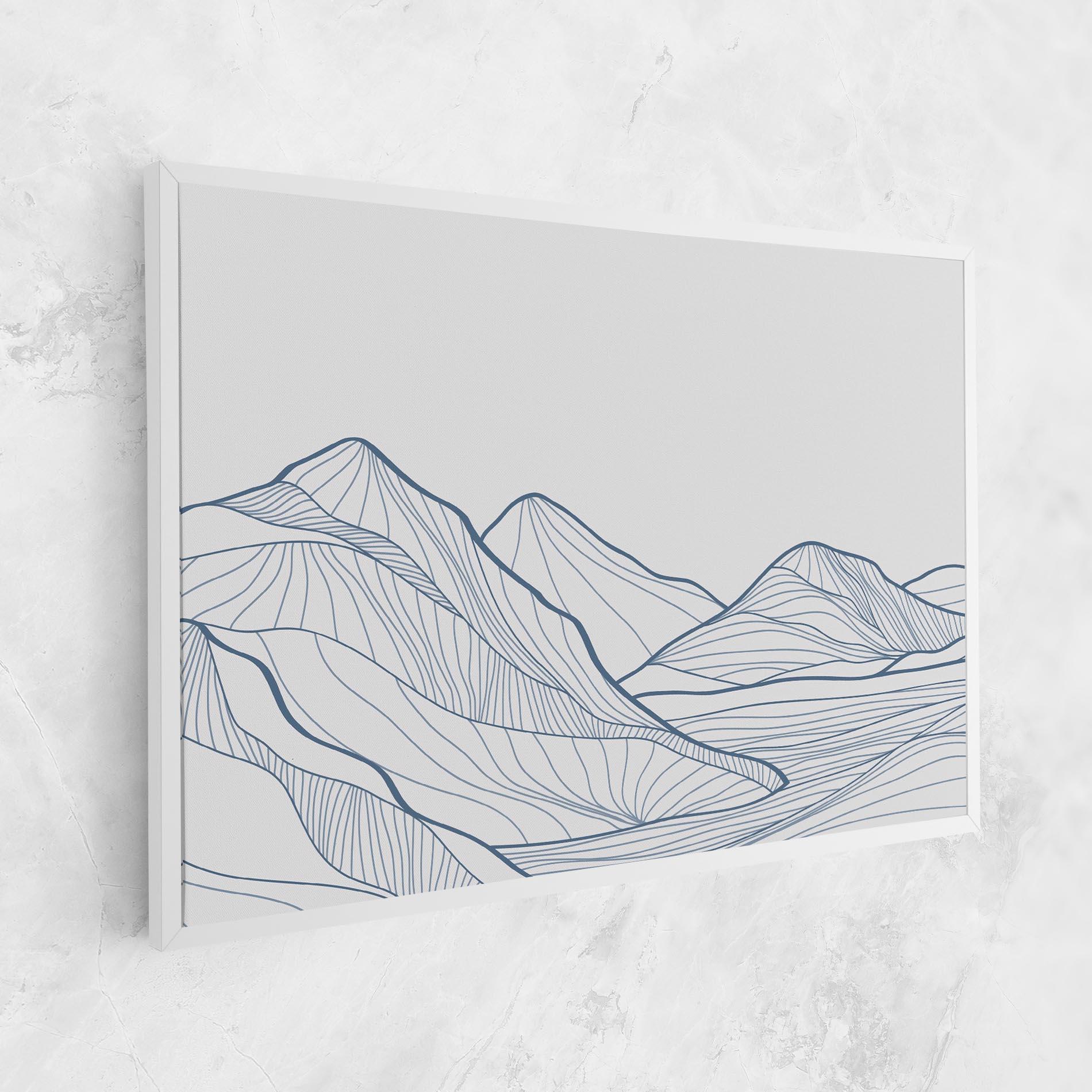 Tablou Canvas Mountain Blue Line mockup 1