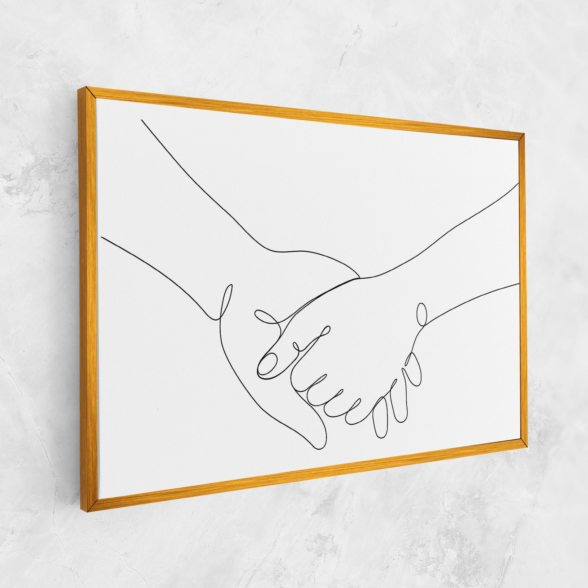 Tablou Canvas Minimalistic Hands mockup 1