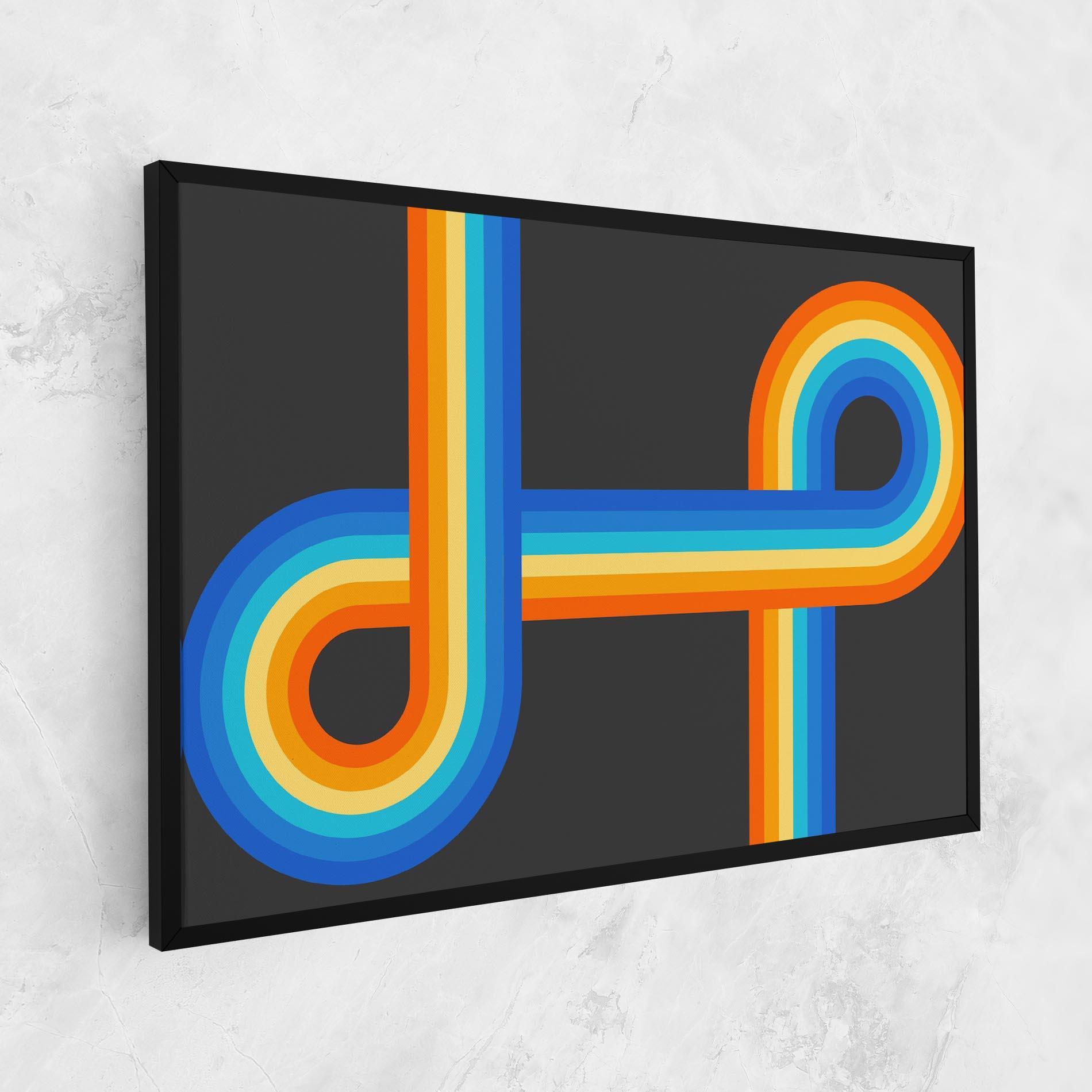 Tablou Canvas Vintage Ranbow mockup 1