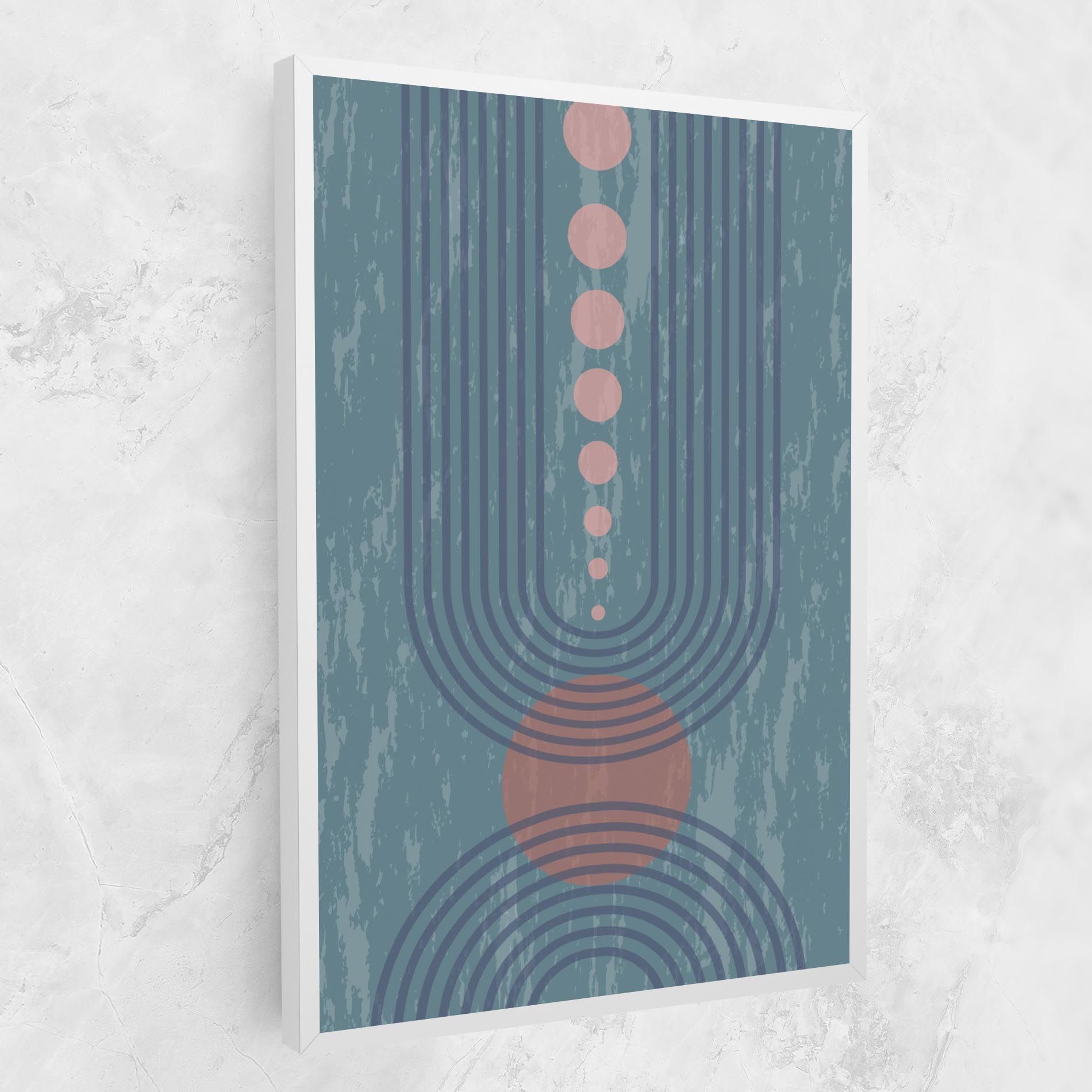 Pink Circle On Blue mockup 1