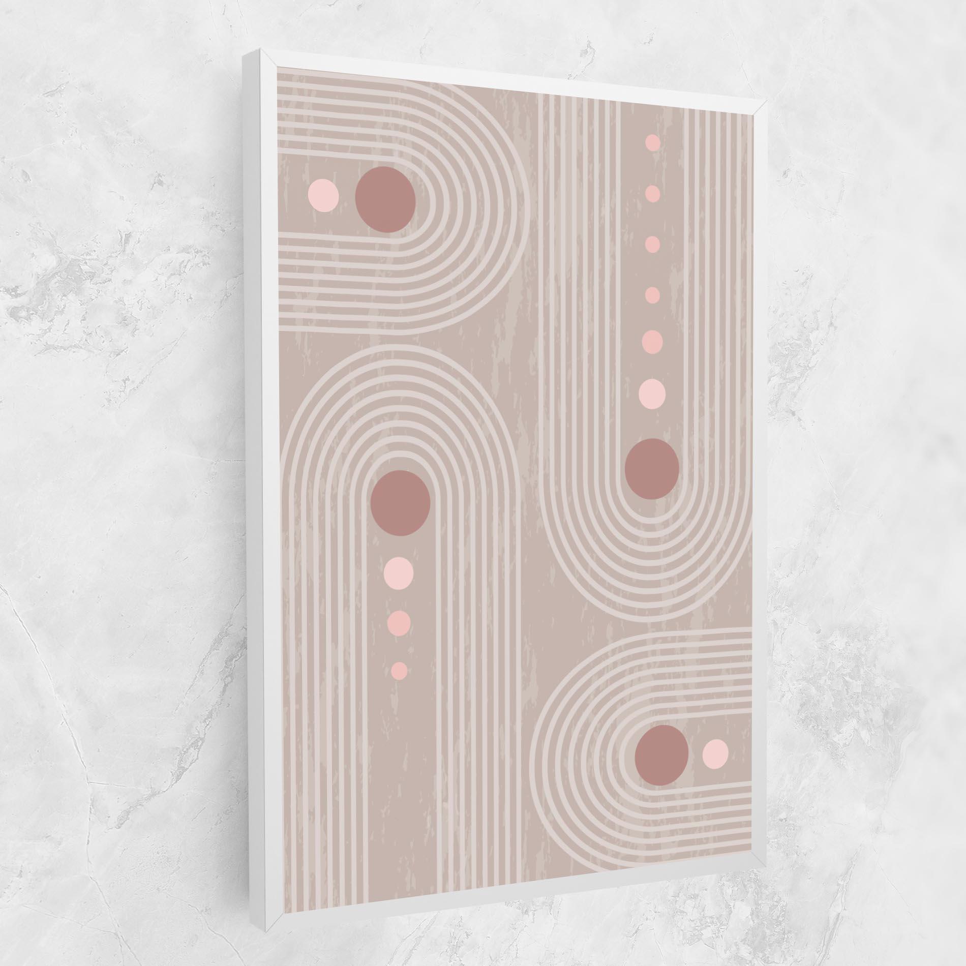 Tablou Canvas Pink Circle On Cream mockup 1
