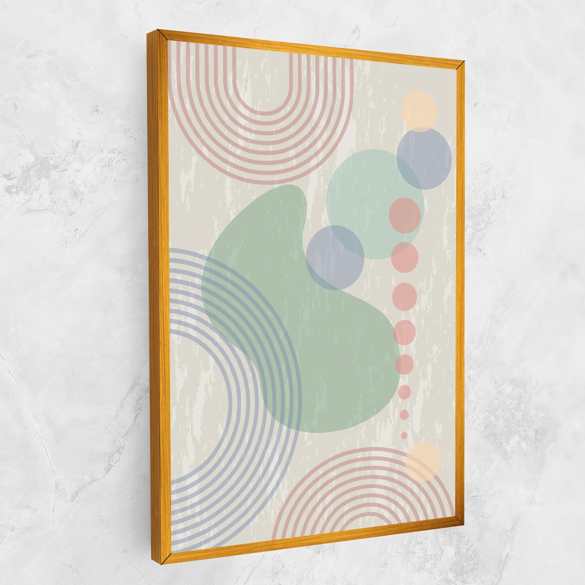 Tablou Canvas Green Pink Shapes mockup 1