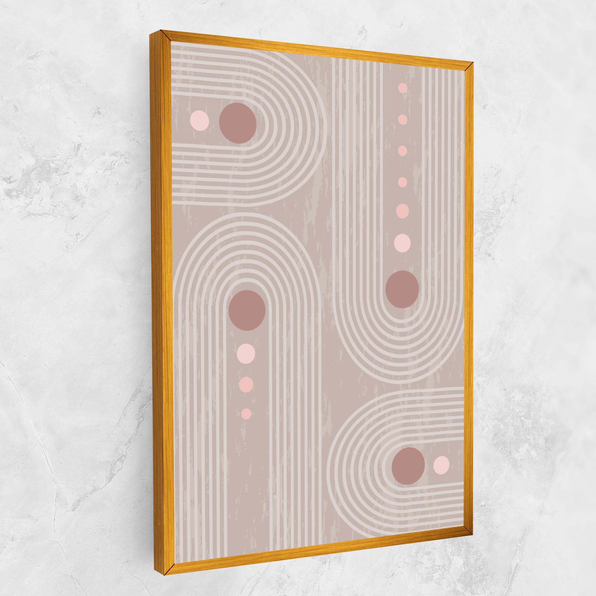 Tablou Canvas Pink Circle On Cream mockup 1