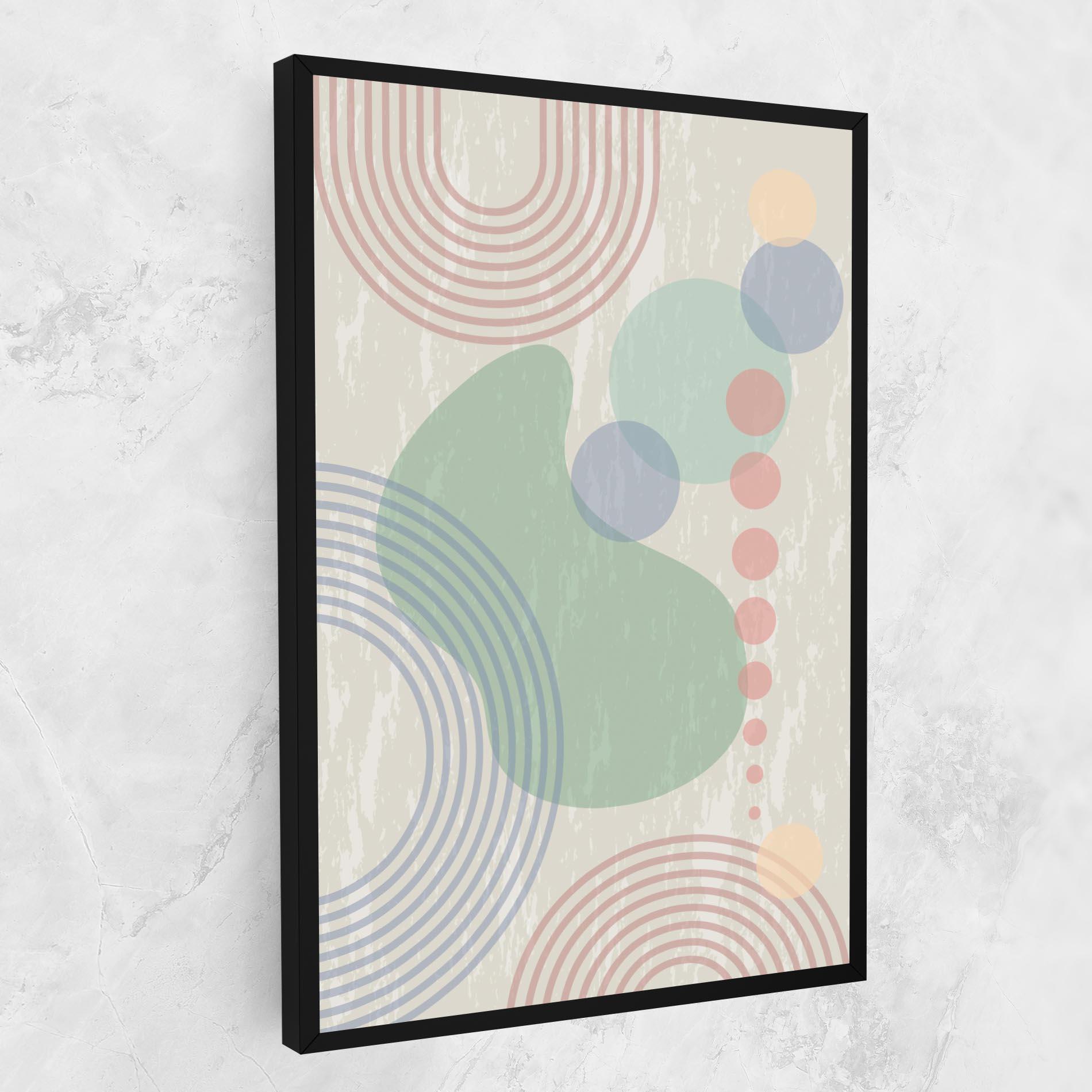 Tablou Canvas Green Pink Shapes mockup 1