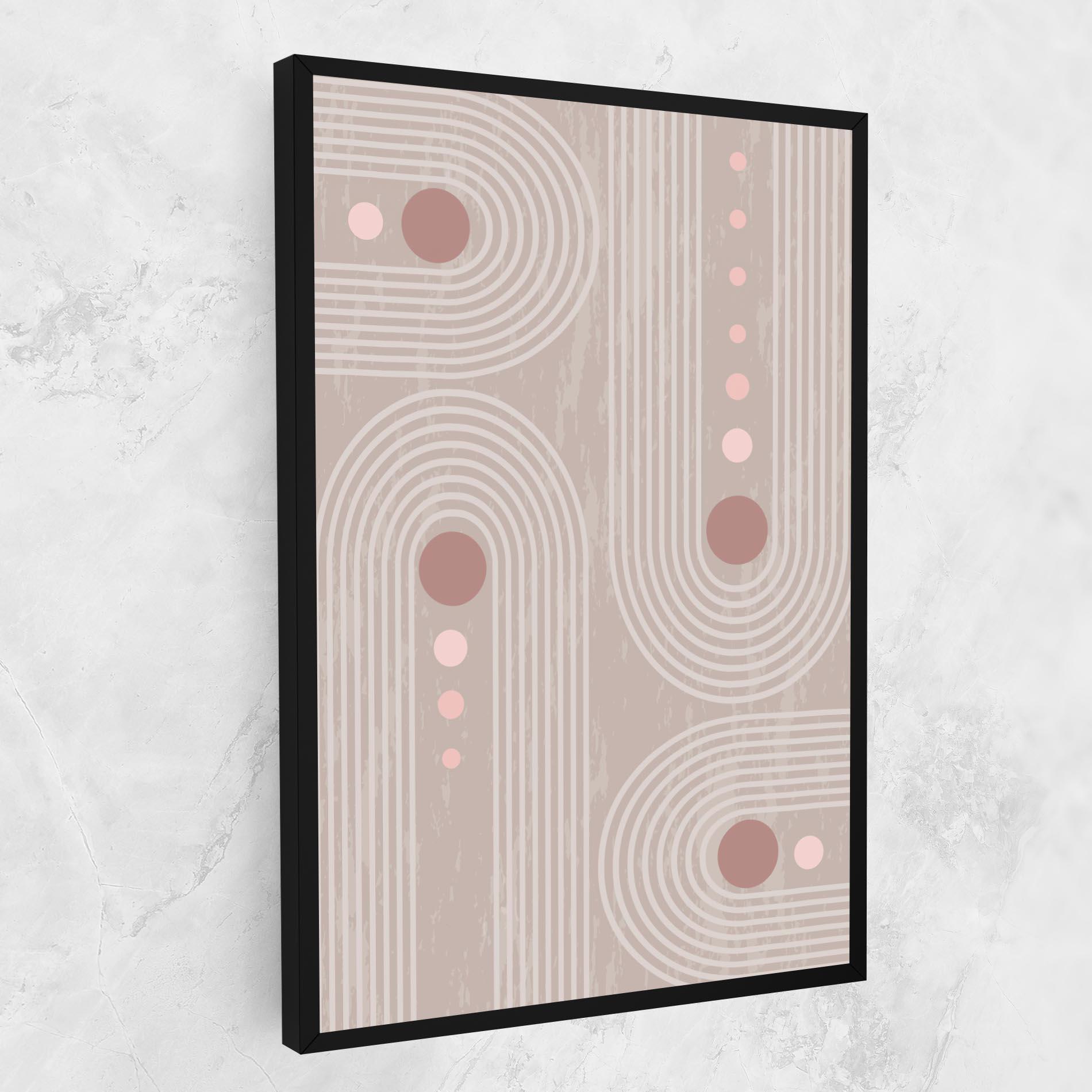 Tablou Canvas Pink Circle On Cream mockup 1