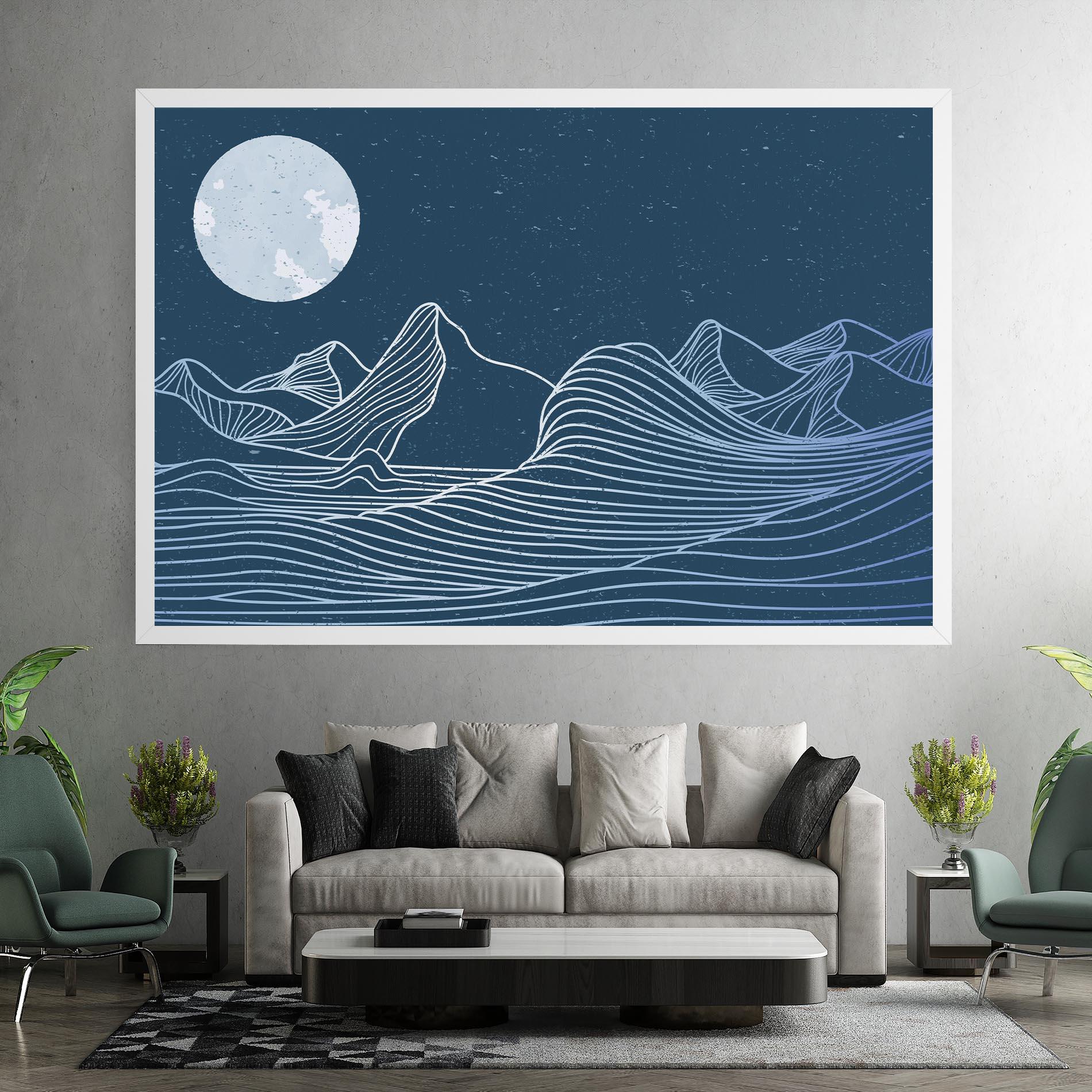 Tablou Canvas Ocean Blue Wave mockup 7