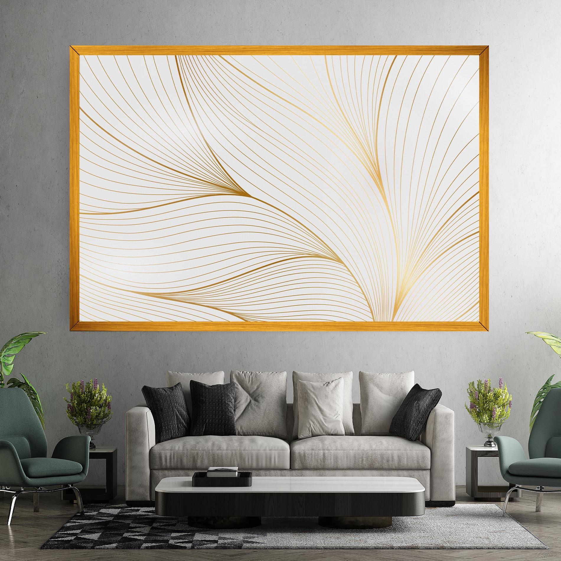 Tablou Canvas Gold Wave mockup 7