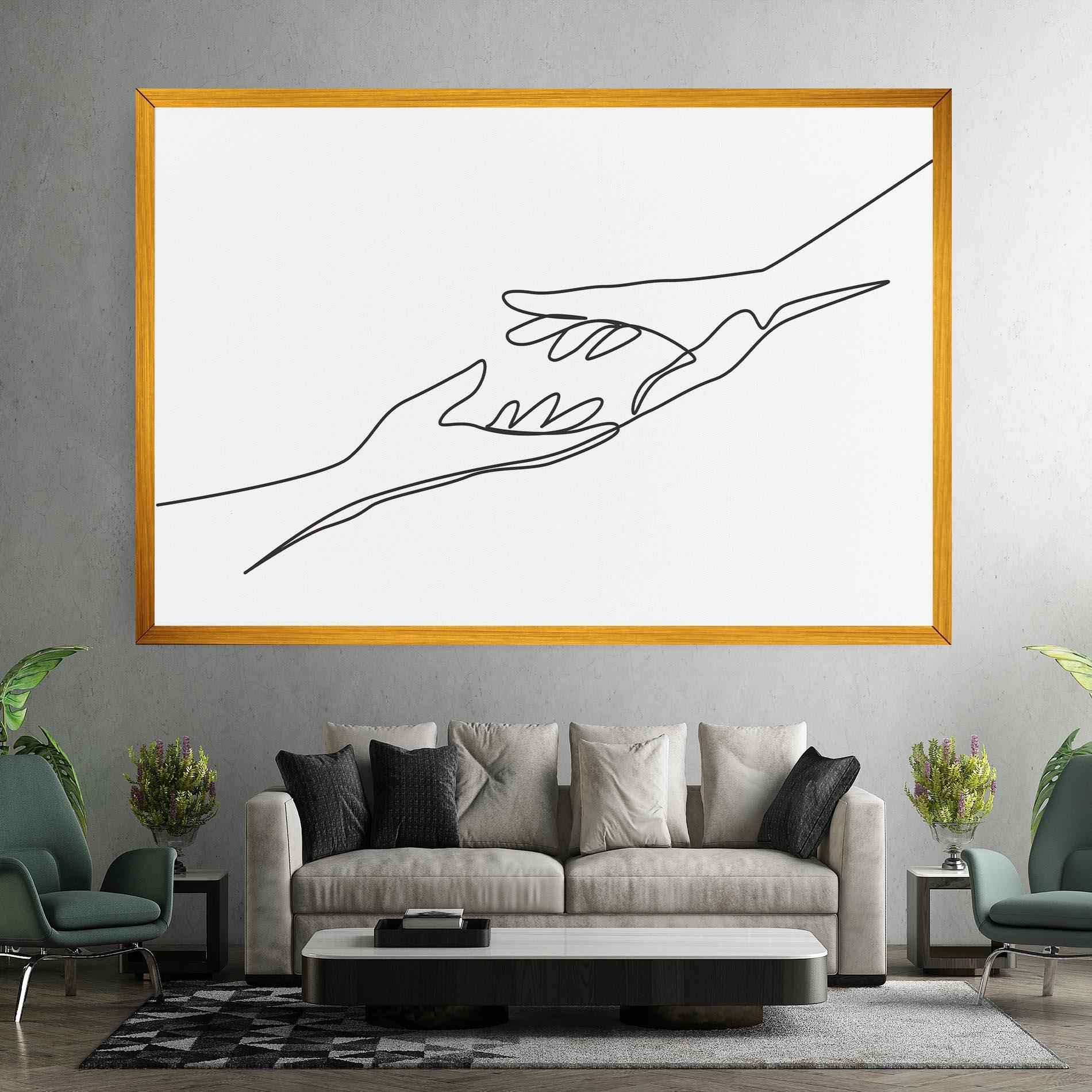 Tablou Canvas Hands Reaching mockup 7