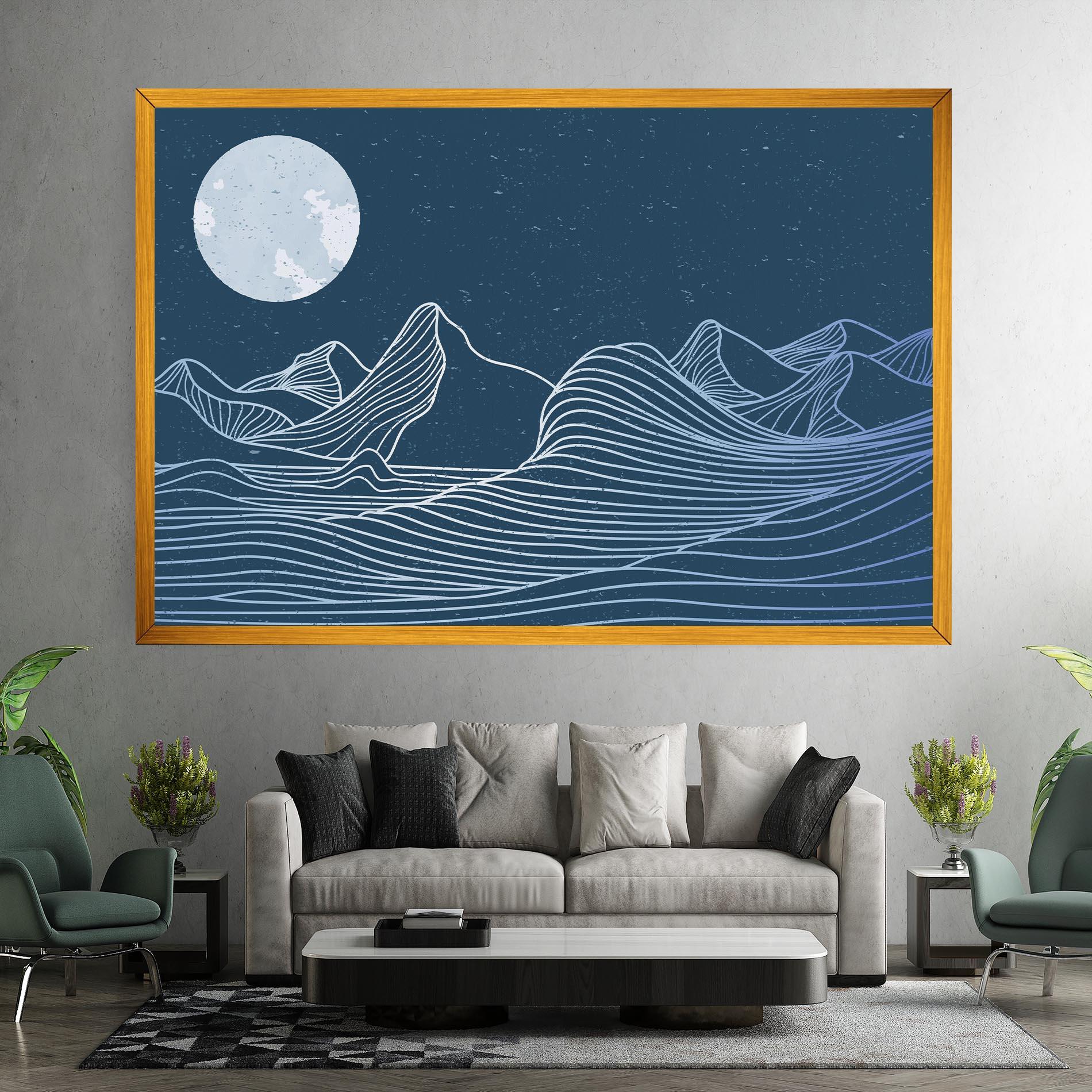 Tablou Canvas Ocean Blue Wave mockup 7