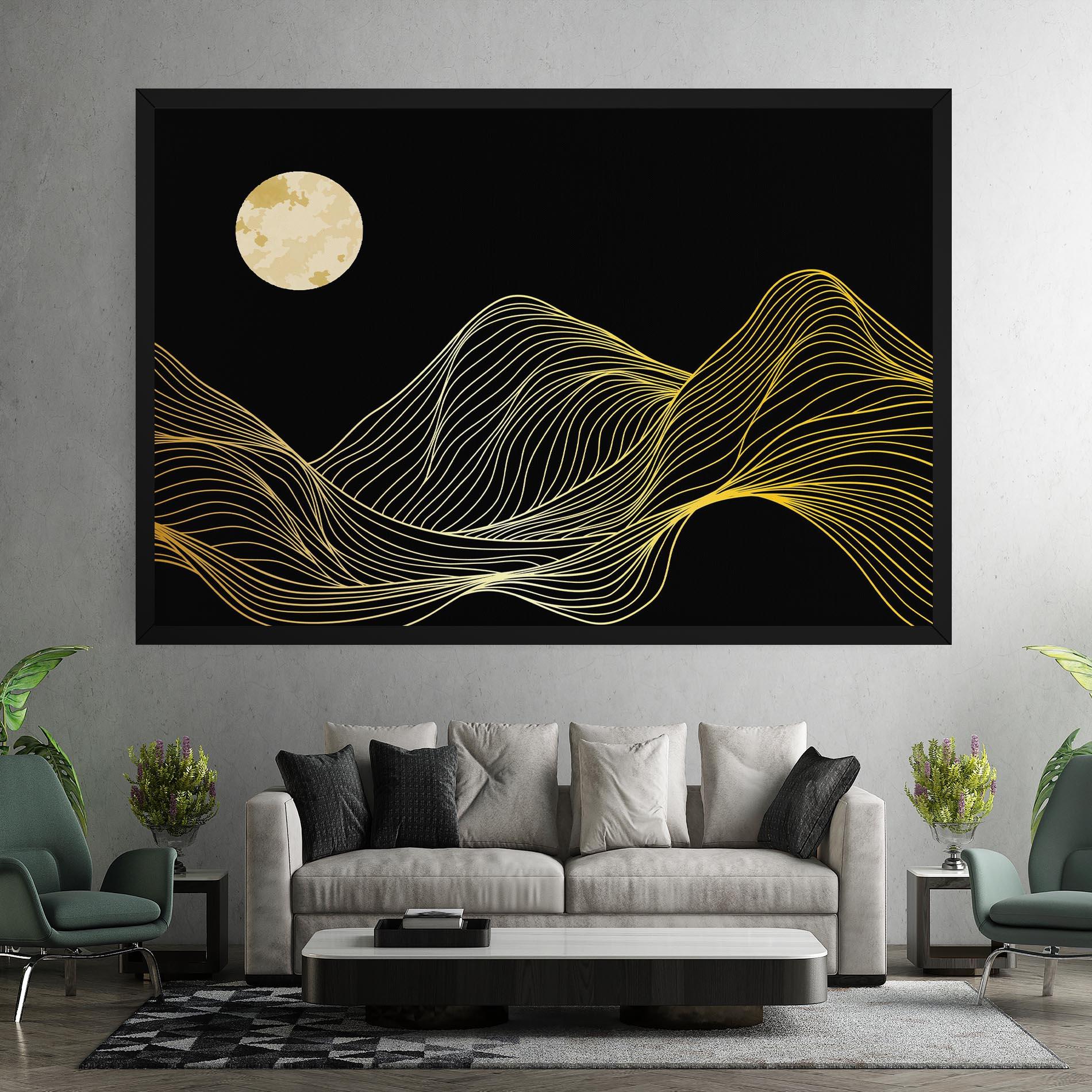 Tablou Canvas Gold Moon mockup 7