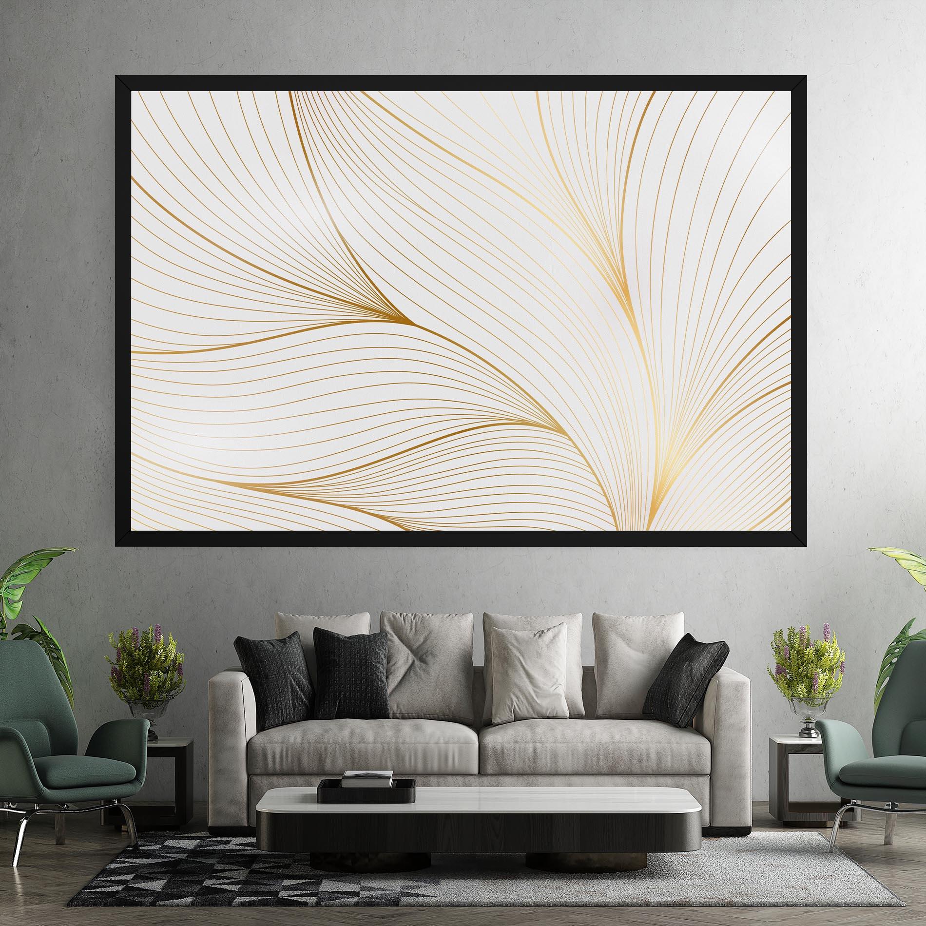 Tablou Canvas Gold Wave mockup 7