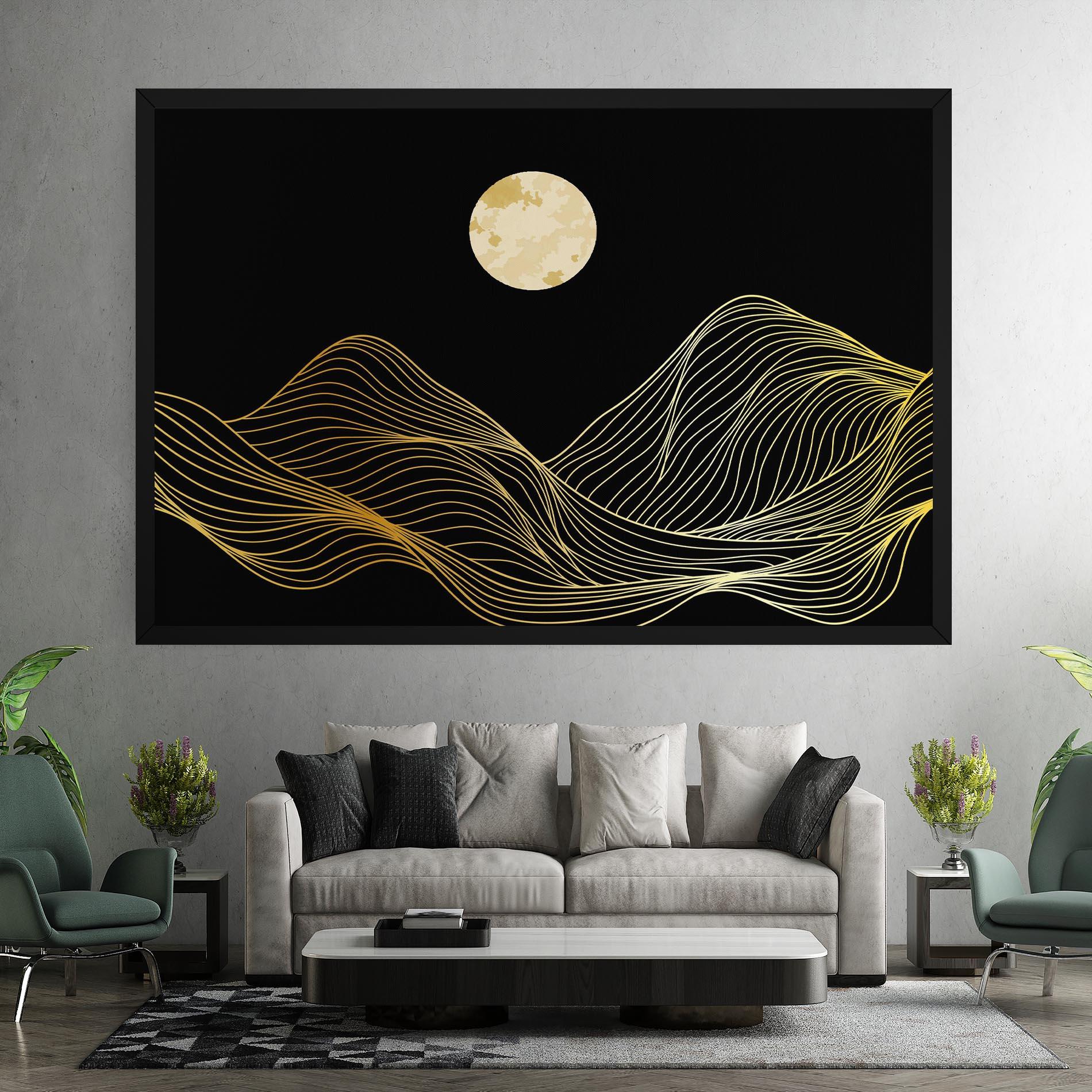Tablou Canvas Golden Moon mockup 7
