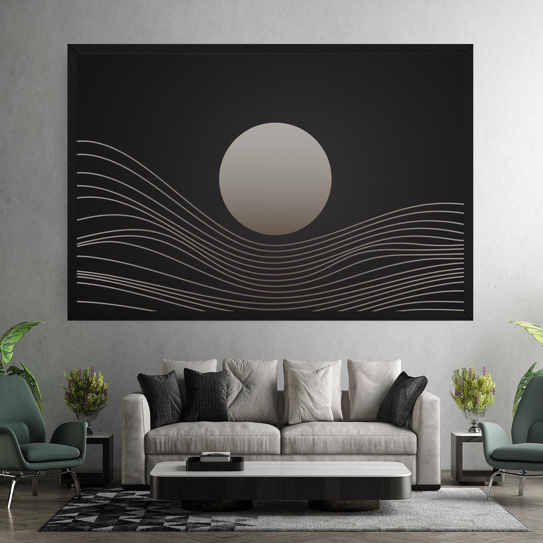 Tablou Canvas Grey Moon mockup 7