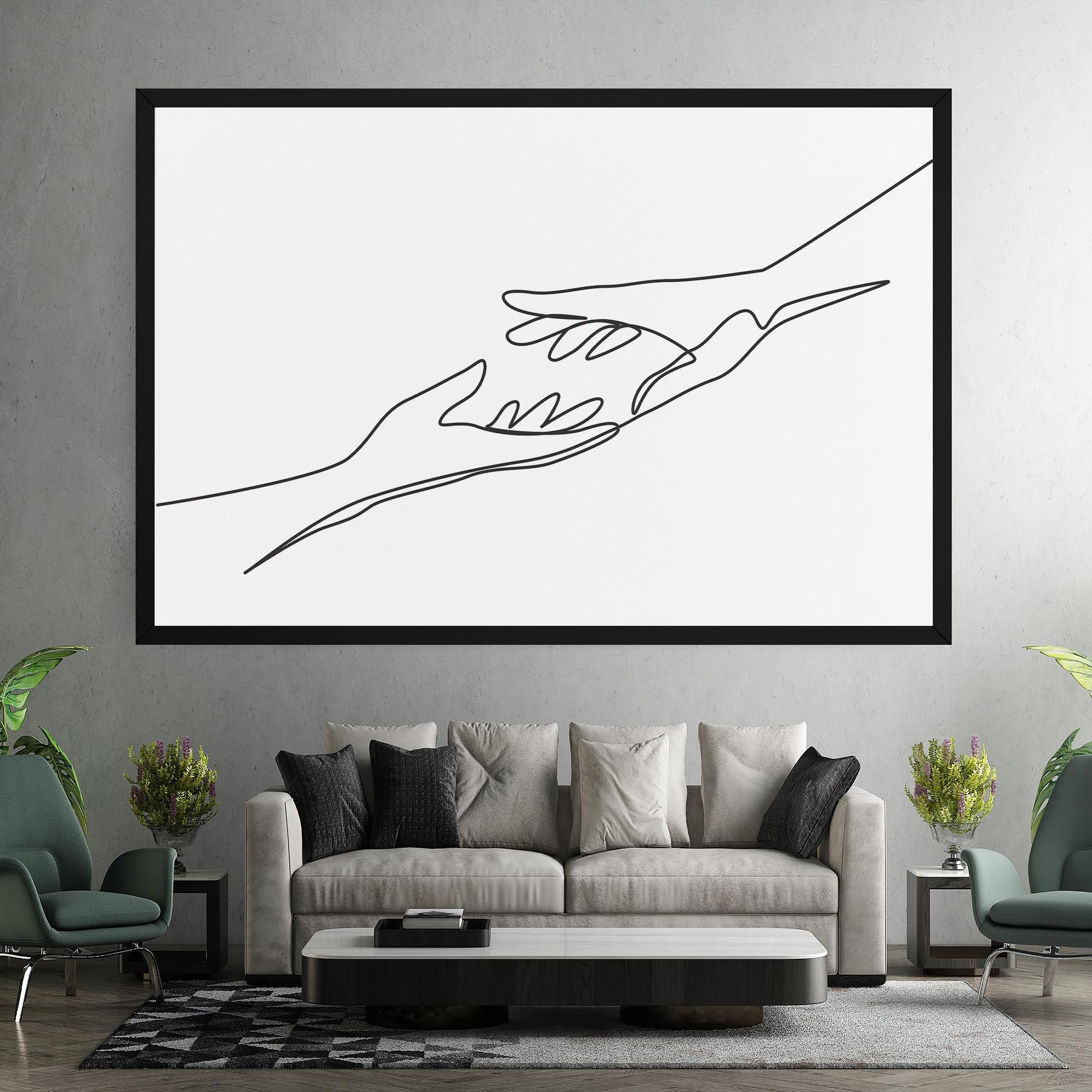 Tablou Canvas Hands Reaching mockup 7