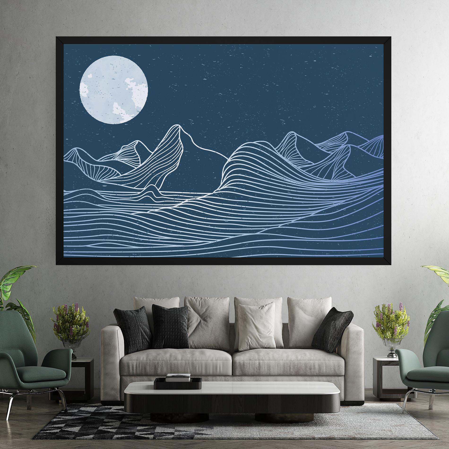 Tablou Canvas Ocean Blue Wave mockup 7
