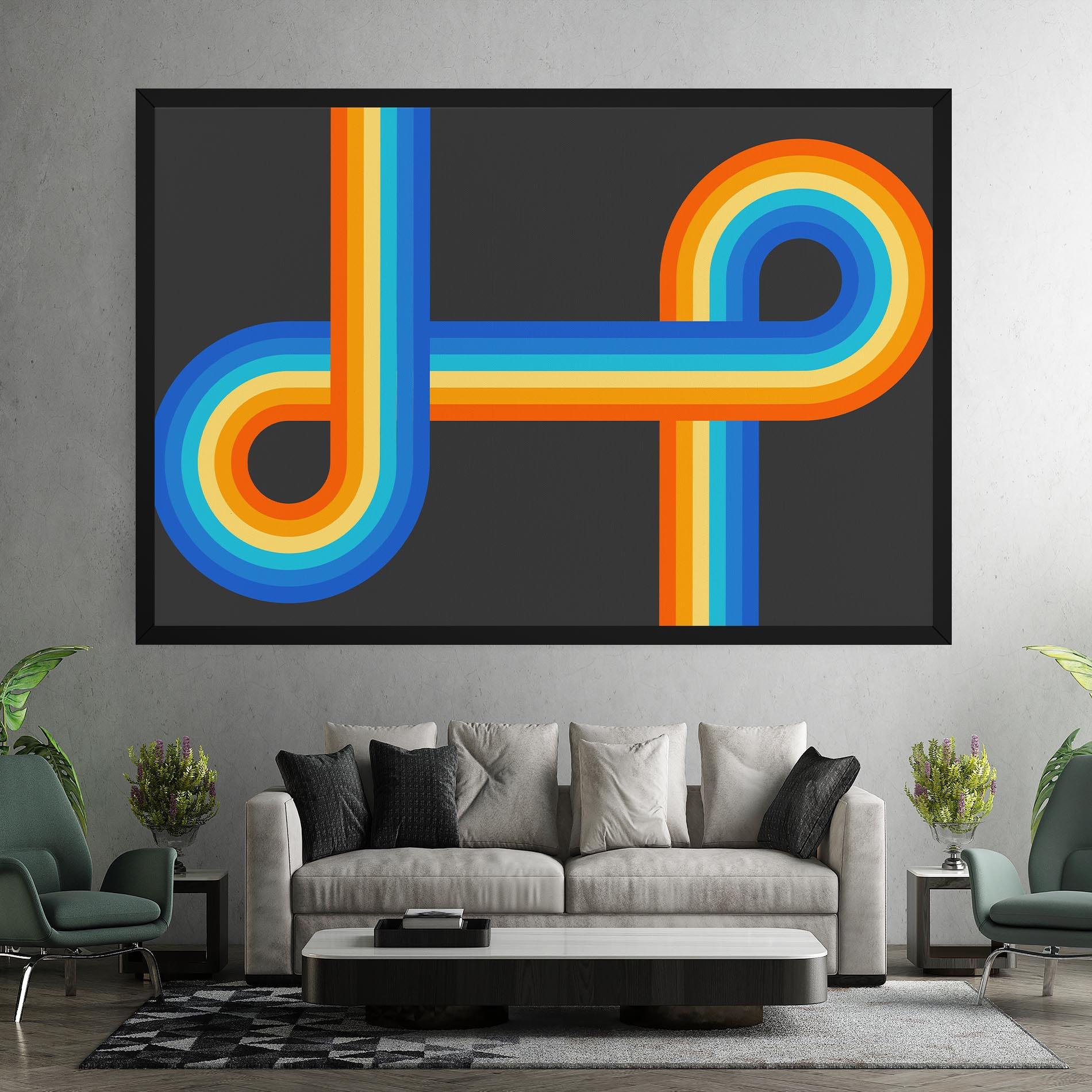 Tablou Canvas Vintage Ranbow mockup 7