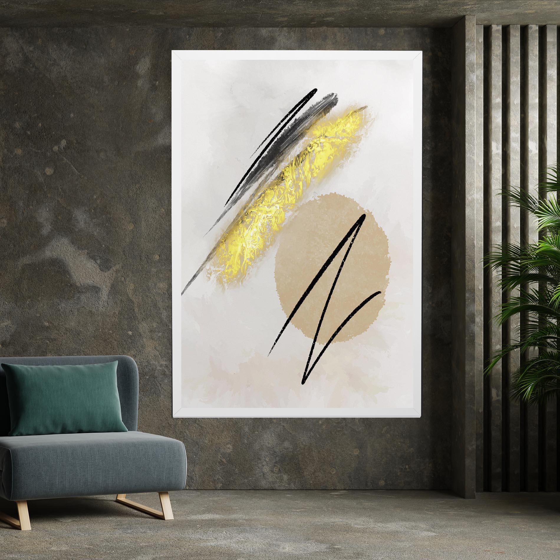 Tablou Canvas Gold Brush mockup 7