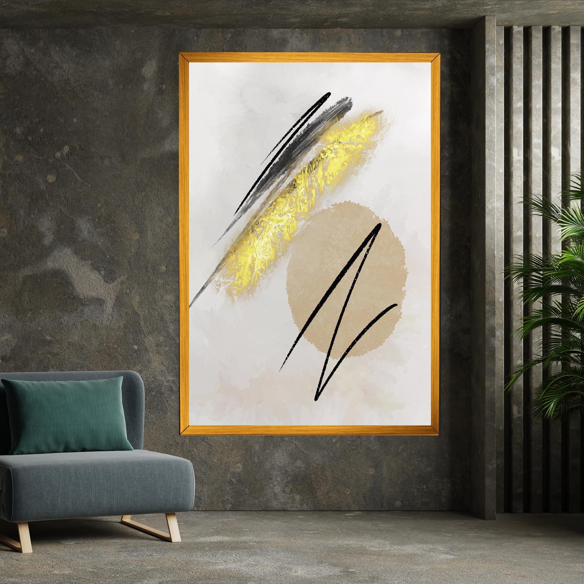 Tablou Canvas Gold Brush mockup 7