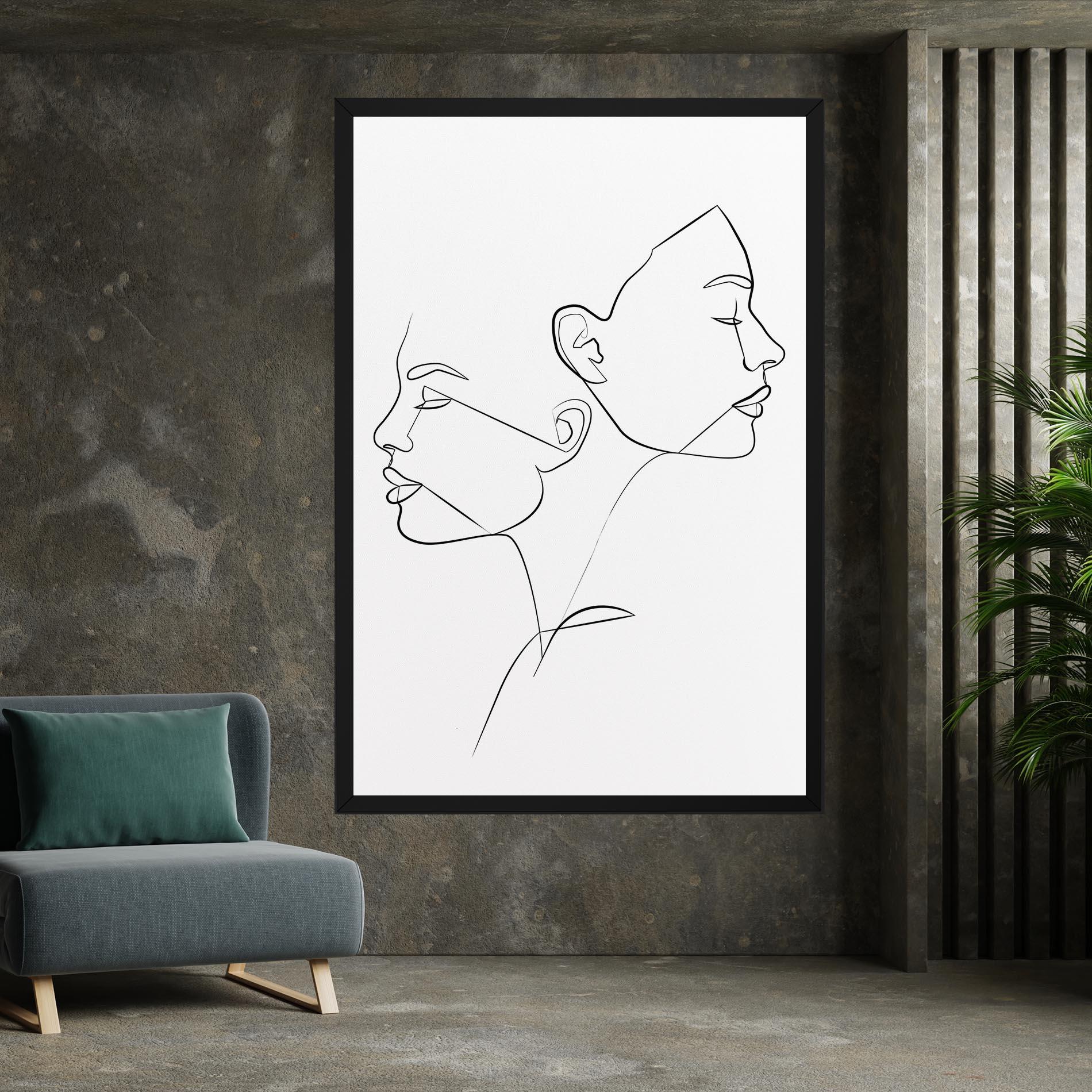 Tablou Canvas Female Black Line mockup 7