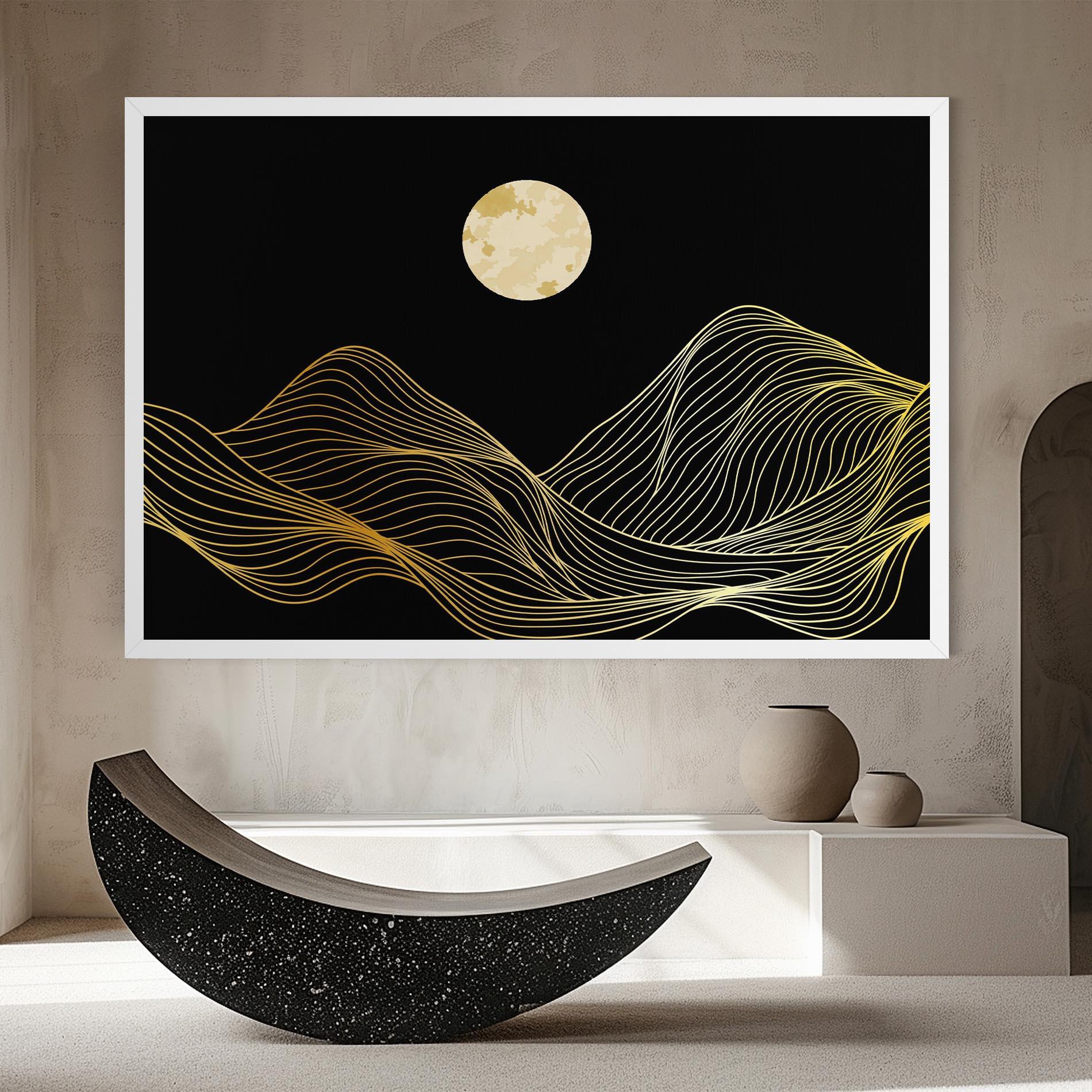 Tablou Canvas Golden Moon mockup 8