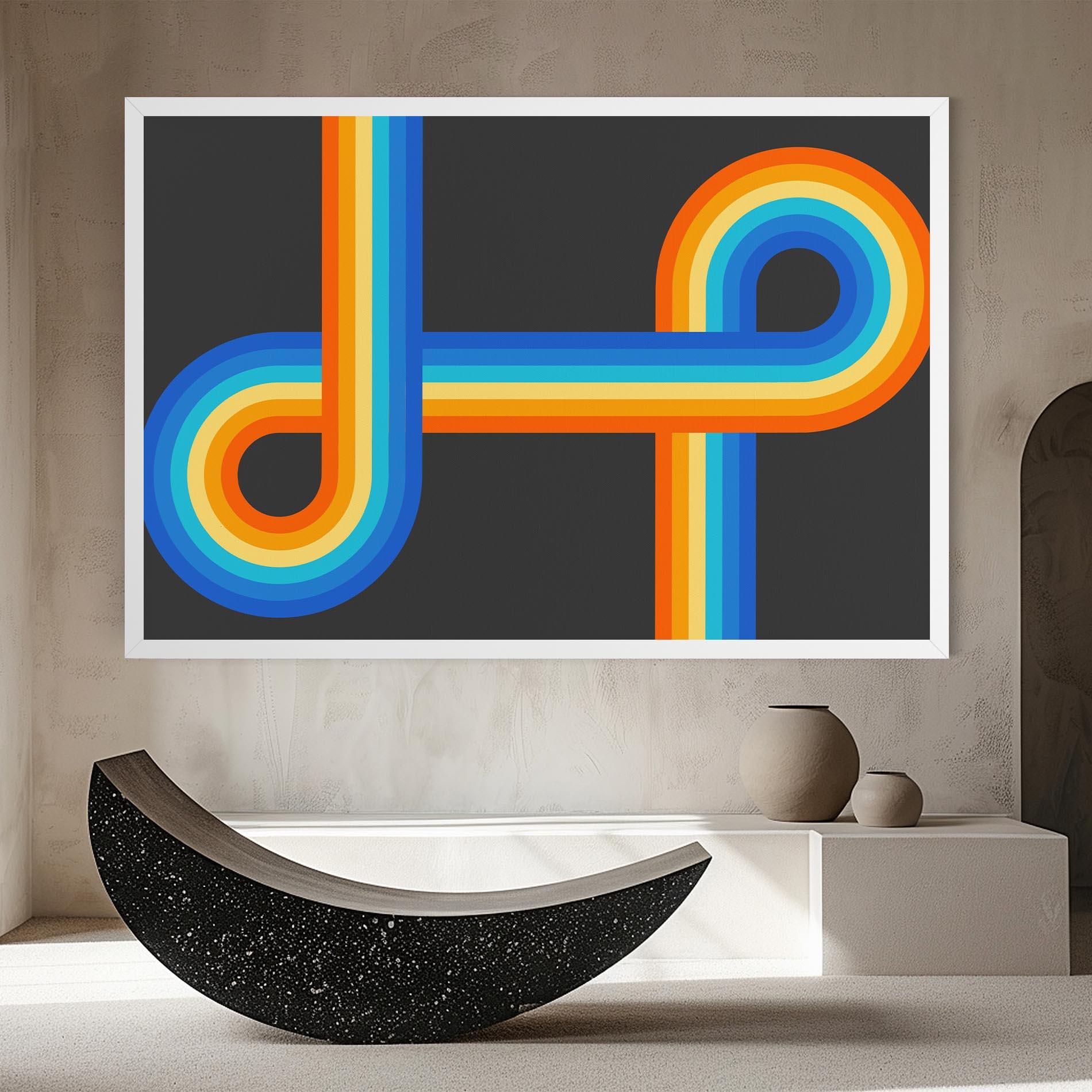 Tablou Canvas Vintage Ranbow mockup 8