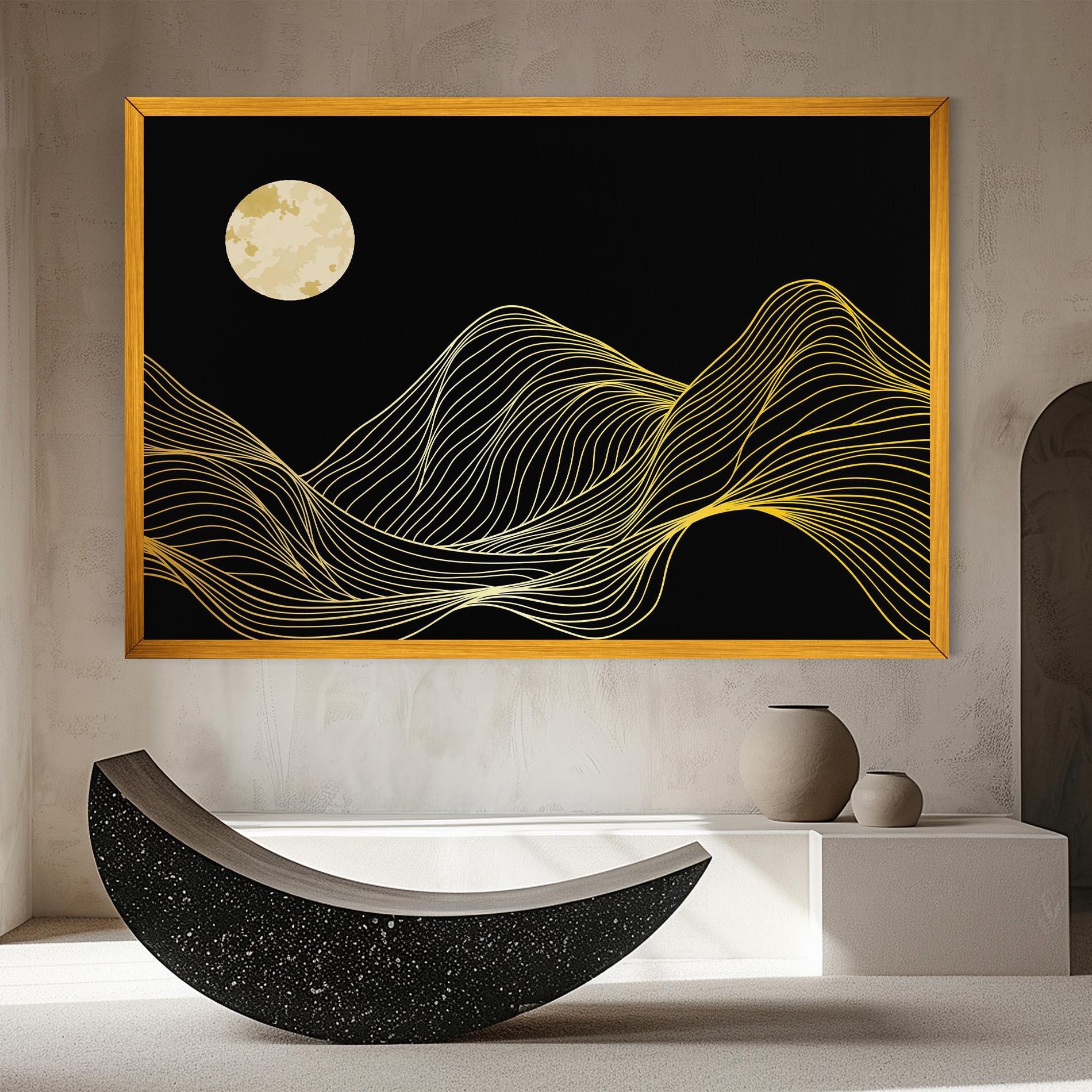 Tablou Canvas Gold Moon mockup 8