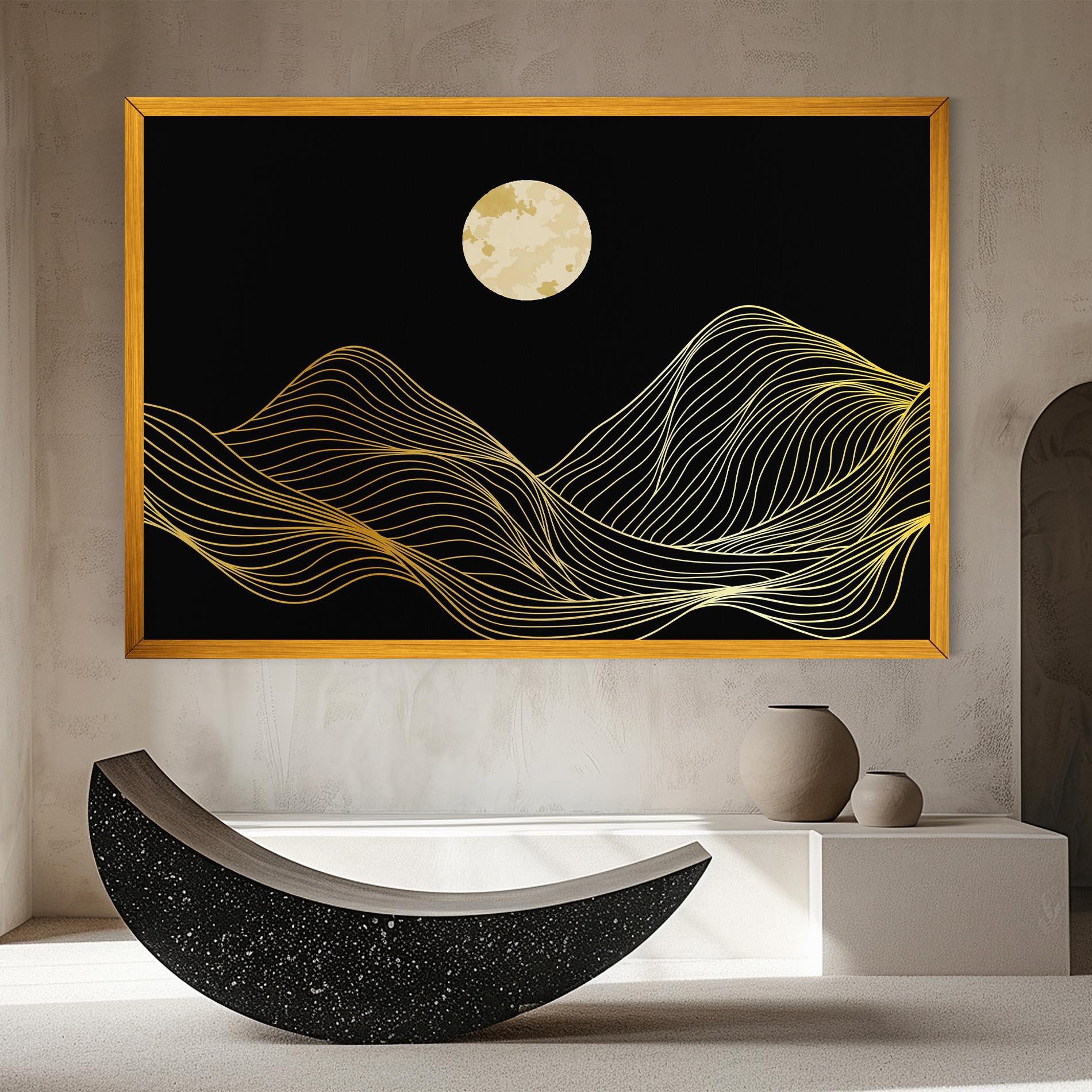 Tablou Canvas Golden Moon mockup 8