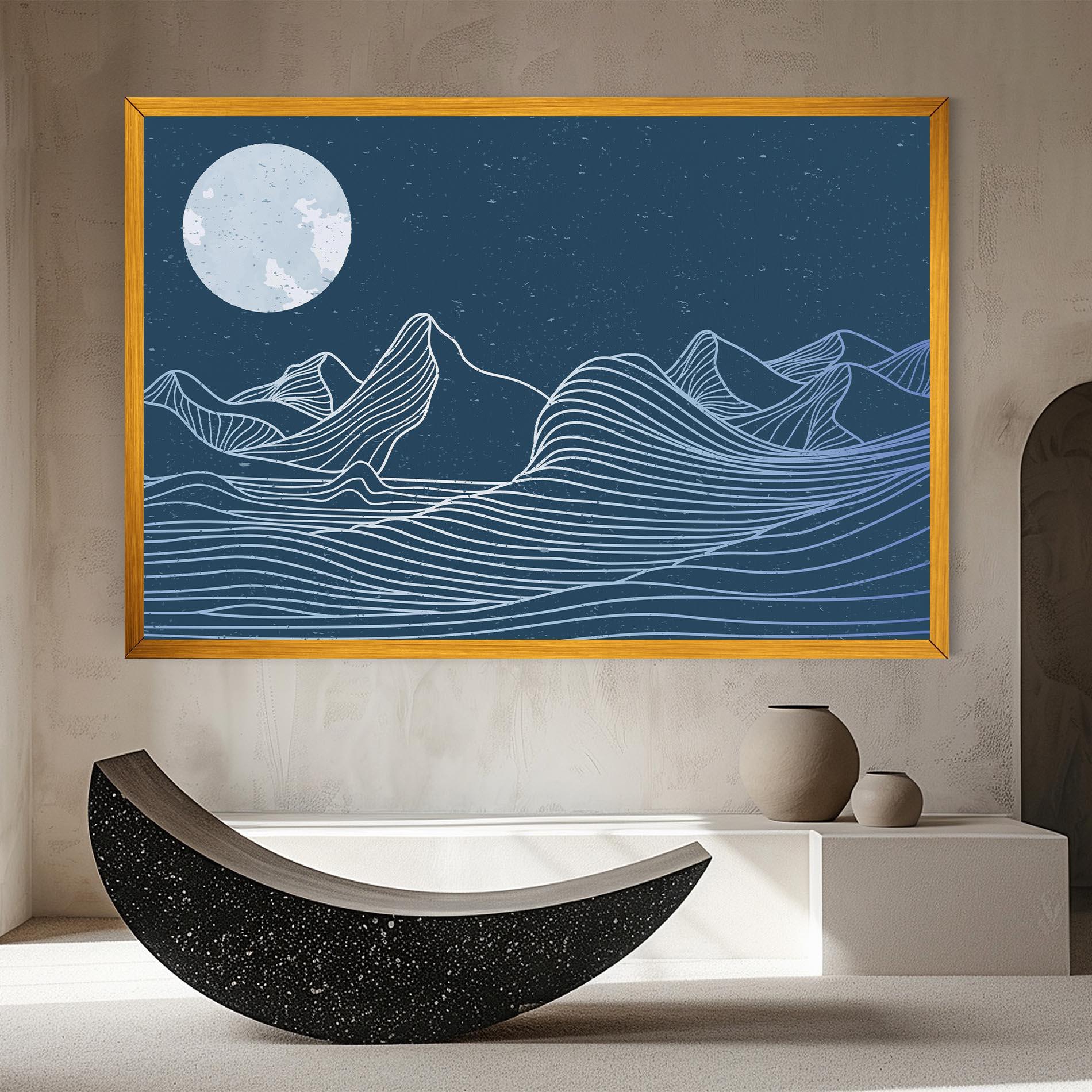 Tablou Canvas Ocean Blue Wave mockup 8