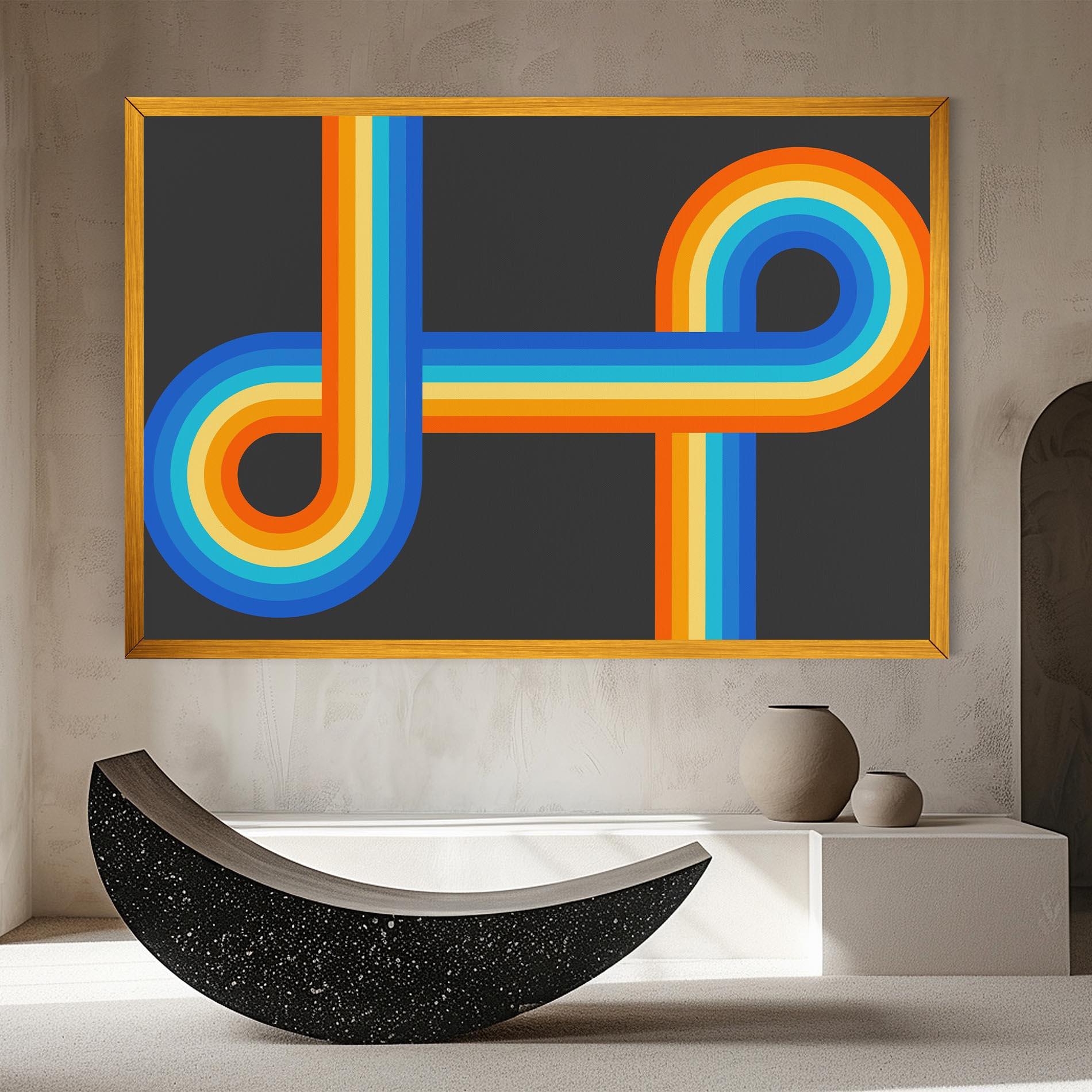 Tablou Canvas Vintage Ranbow mockup 8