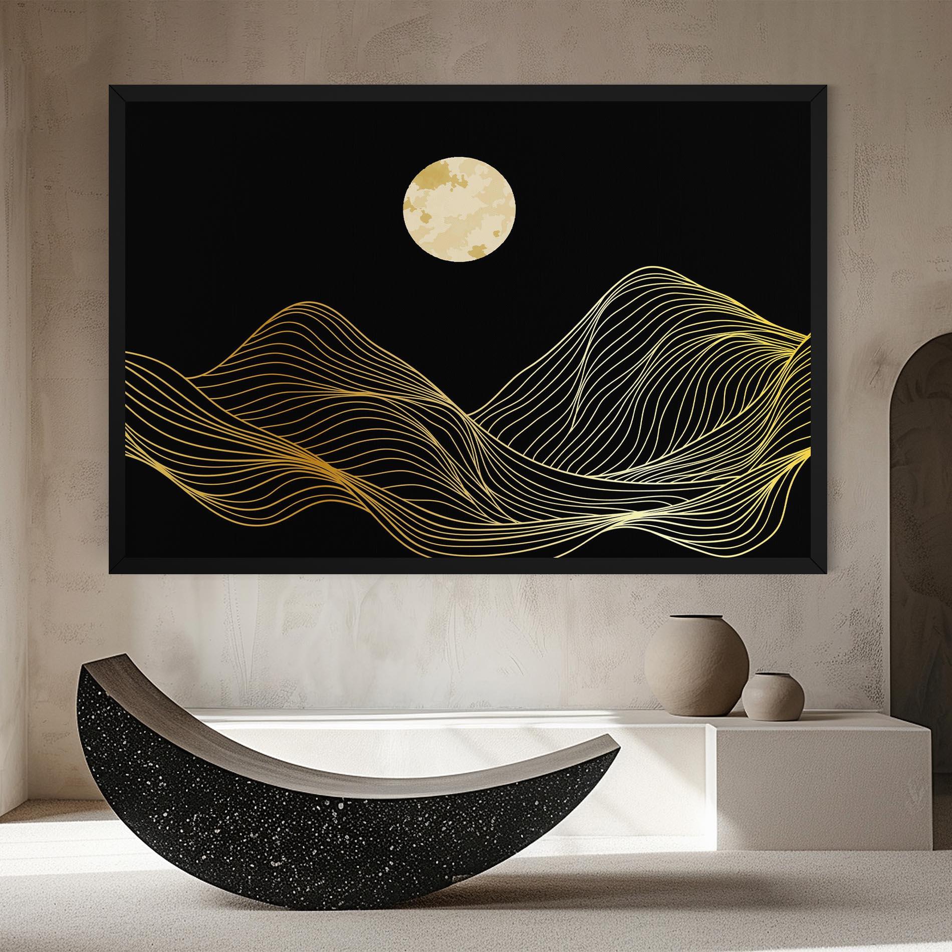 Tablou Canvas Golden Moon mockup 8