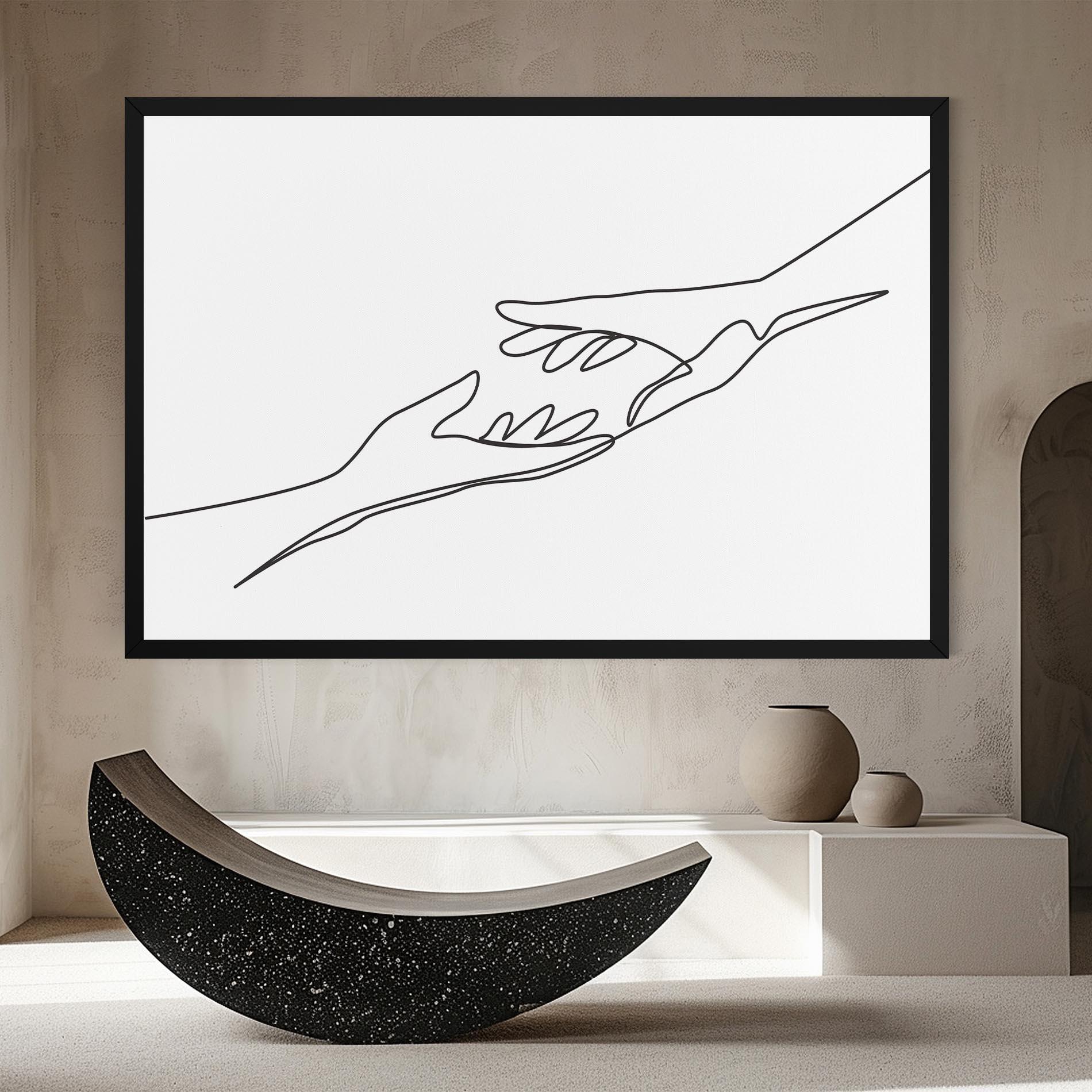 Tablou Canvas Hands Reaching mockup 8