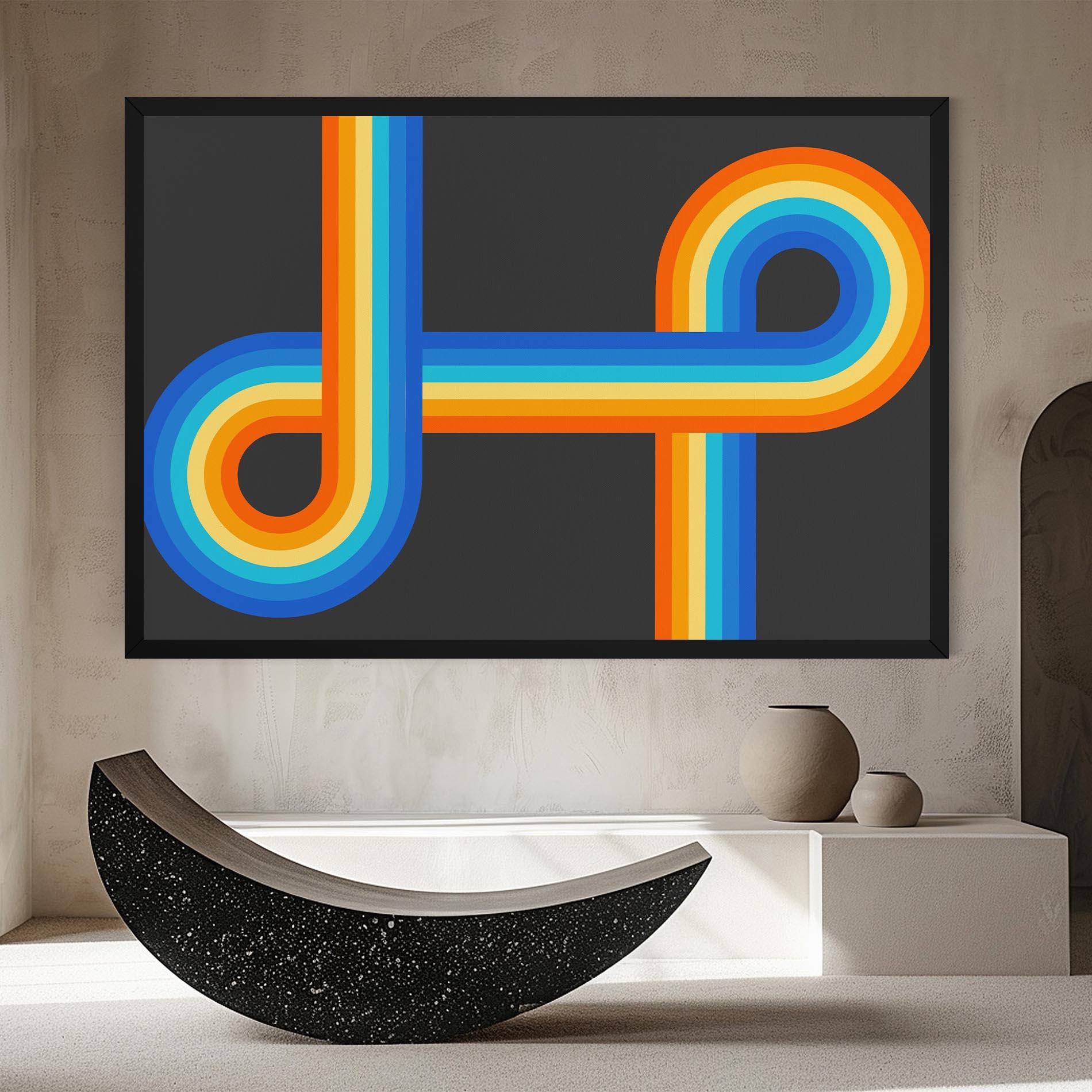 Tablou Canvas Vintage Ranbow mockup 8