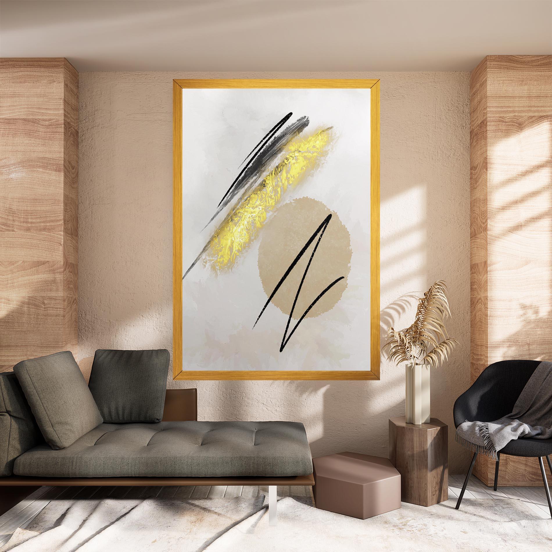 Tablou Canvas Gold Brush mockup 8