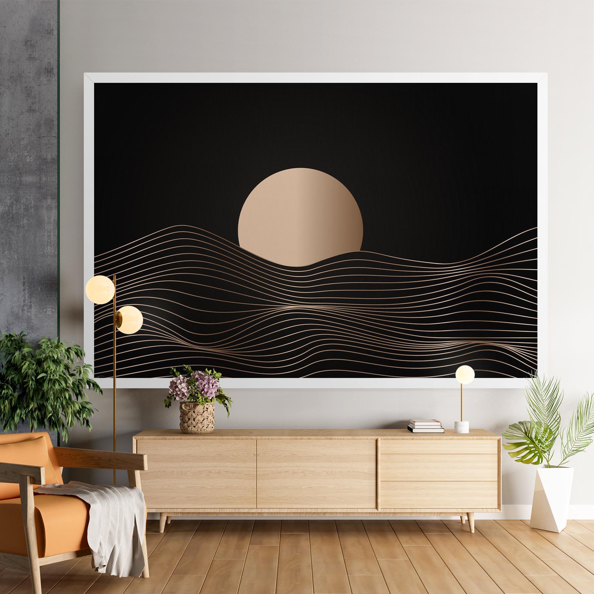 Tablou Canvas Cream Moon mockup 9