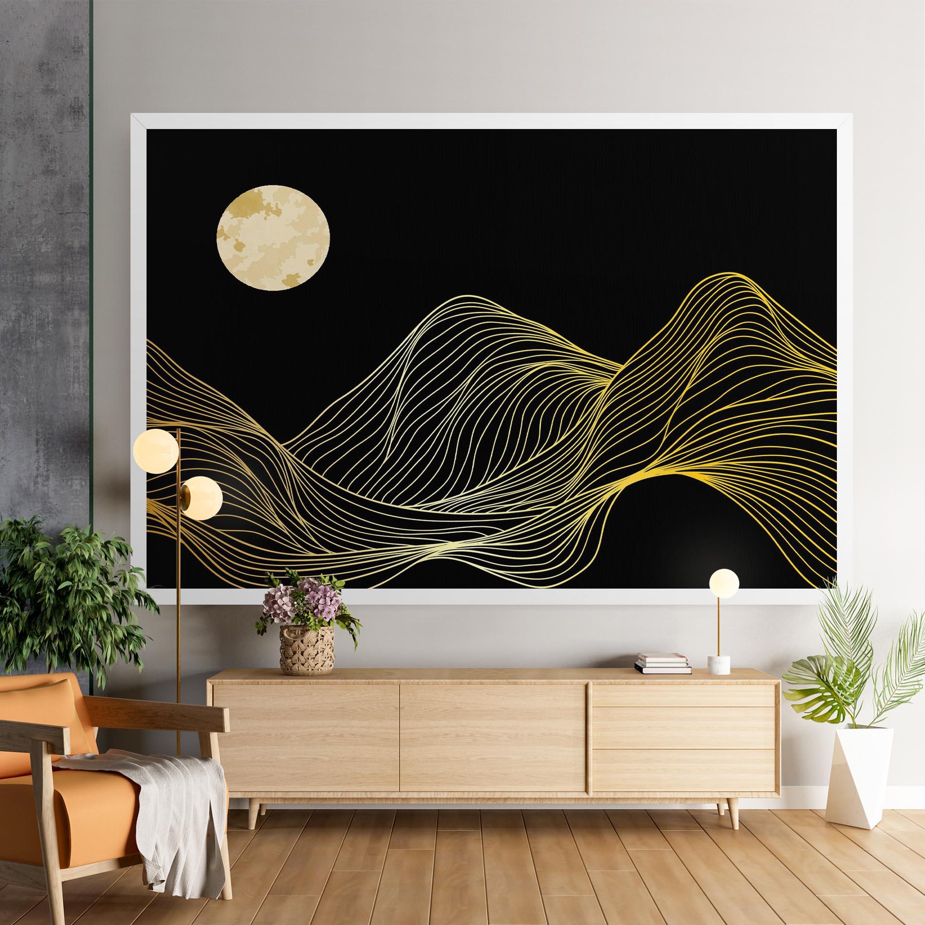 Tablou Canvas Gold Moon mockup 9