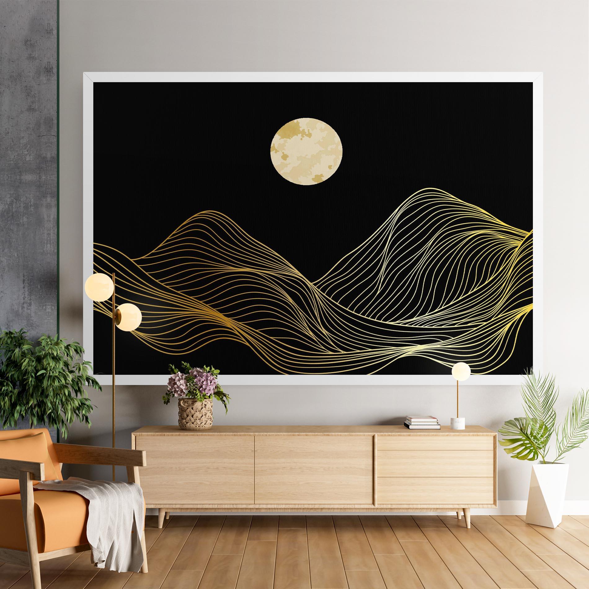 Tablou Canvas Golden Moon mockup 9
