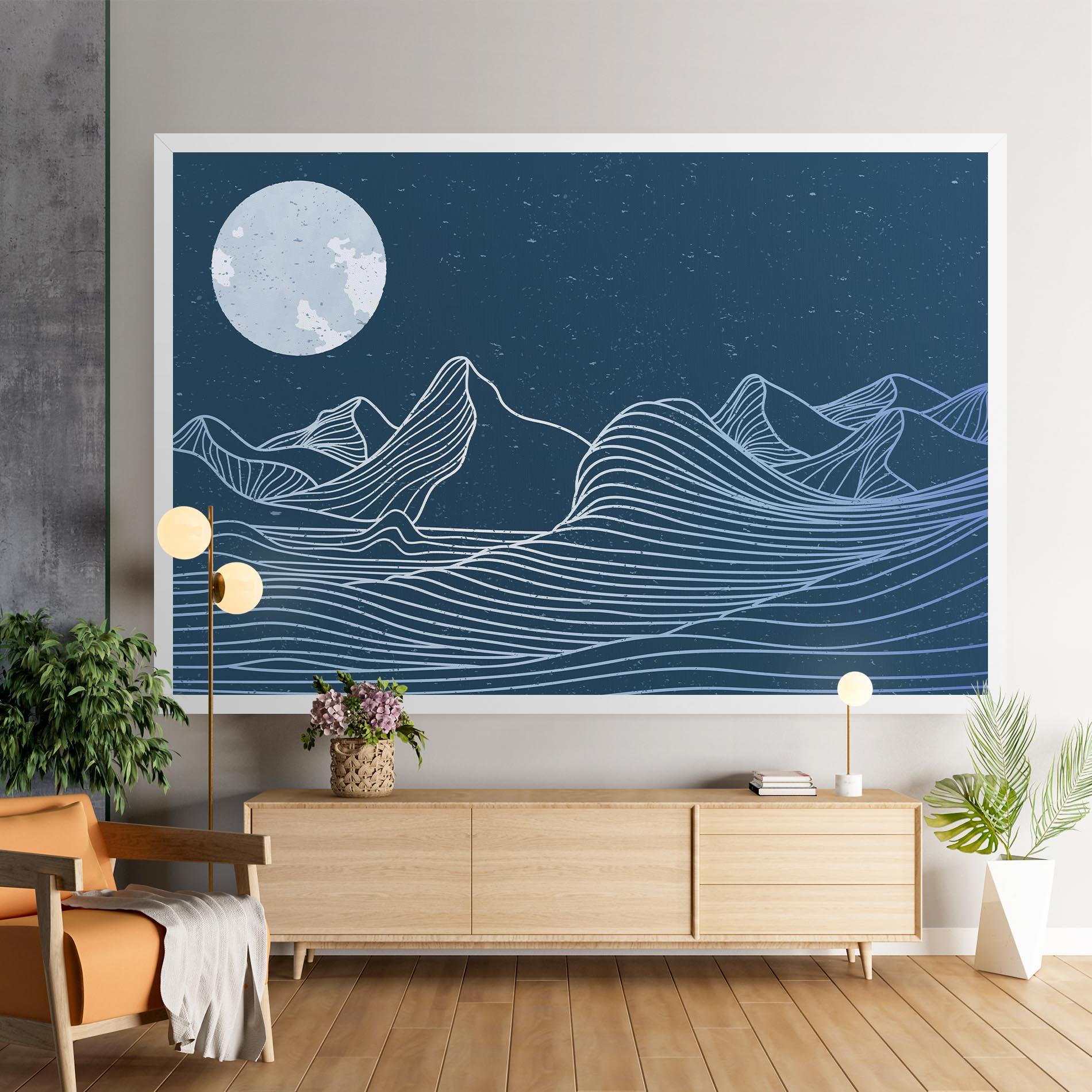 Tablou Canvas Ocean Blue Wave mockup 9