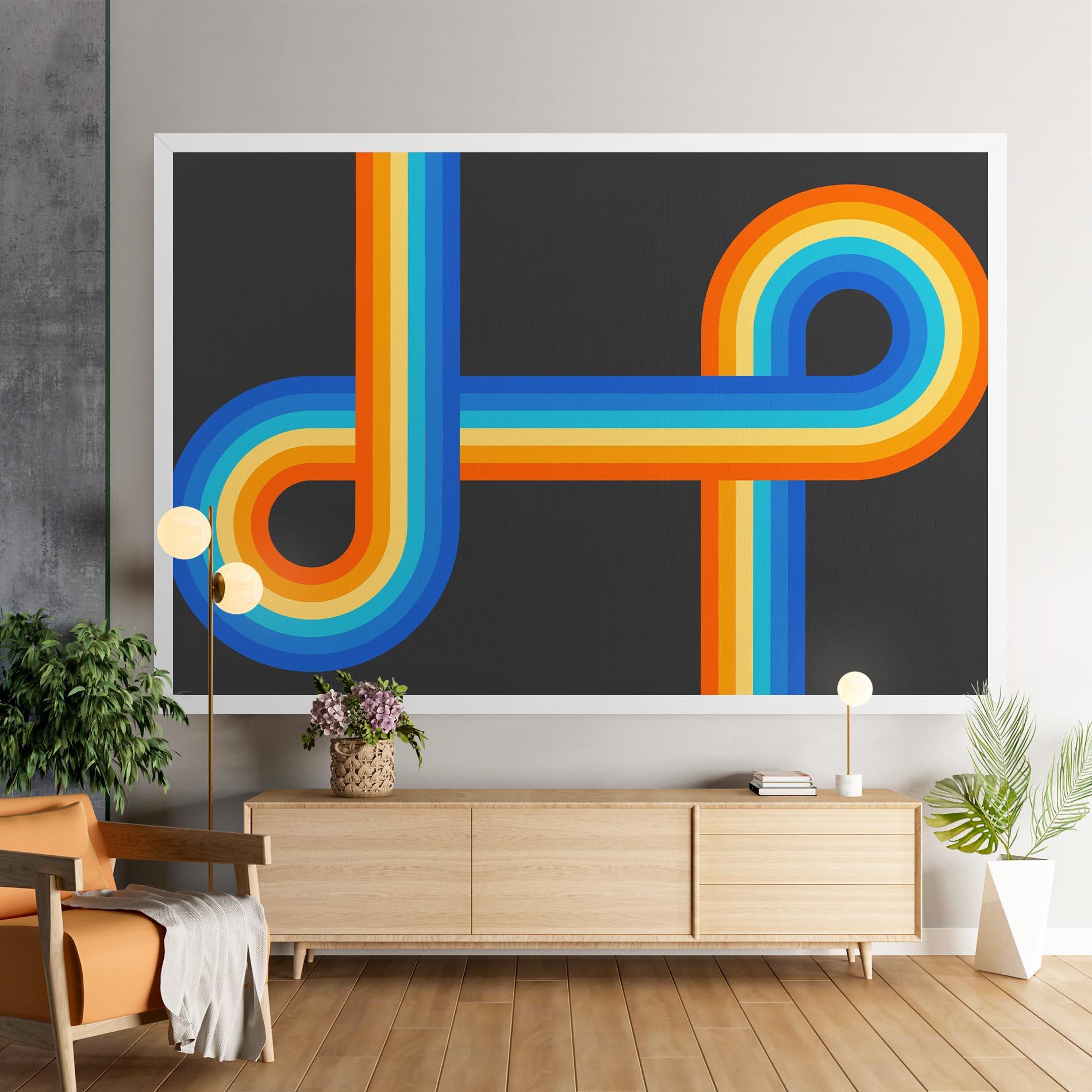 Tablou Canvas Vintage Ranbow mockup 9