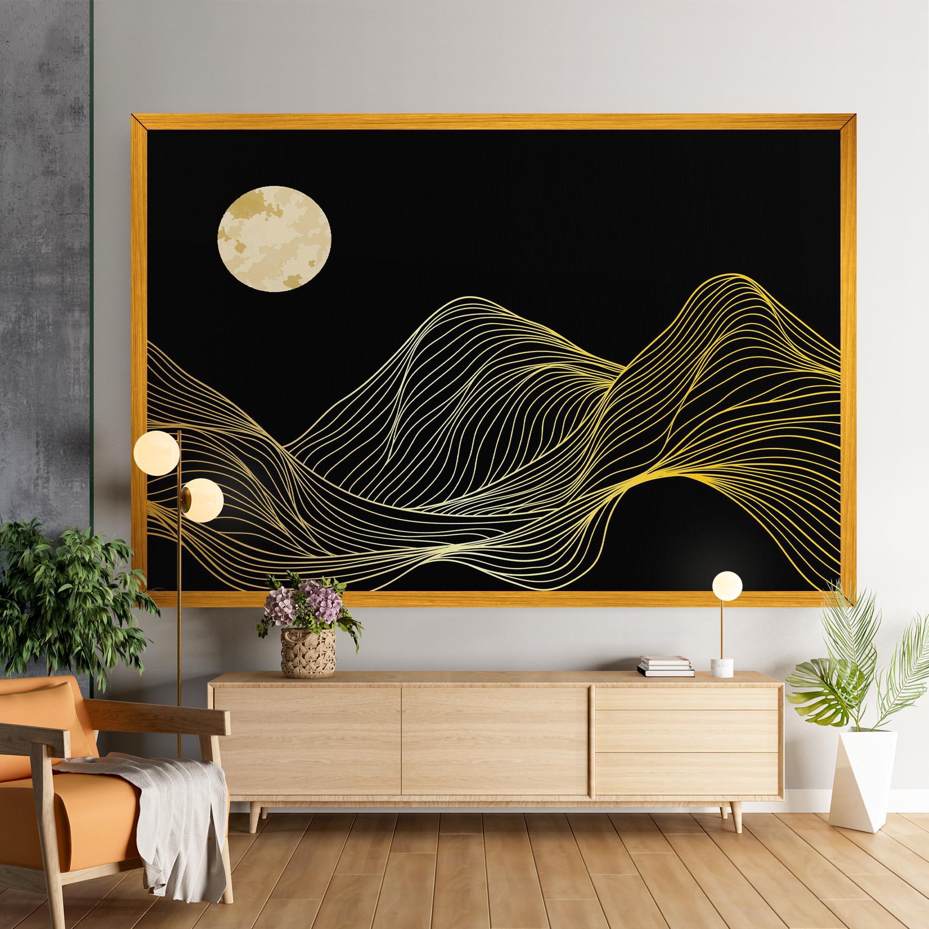 Tablou Canvas Gold Moon mockup 9