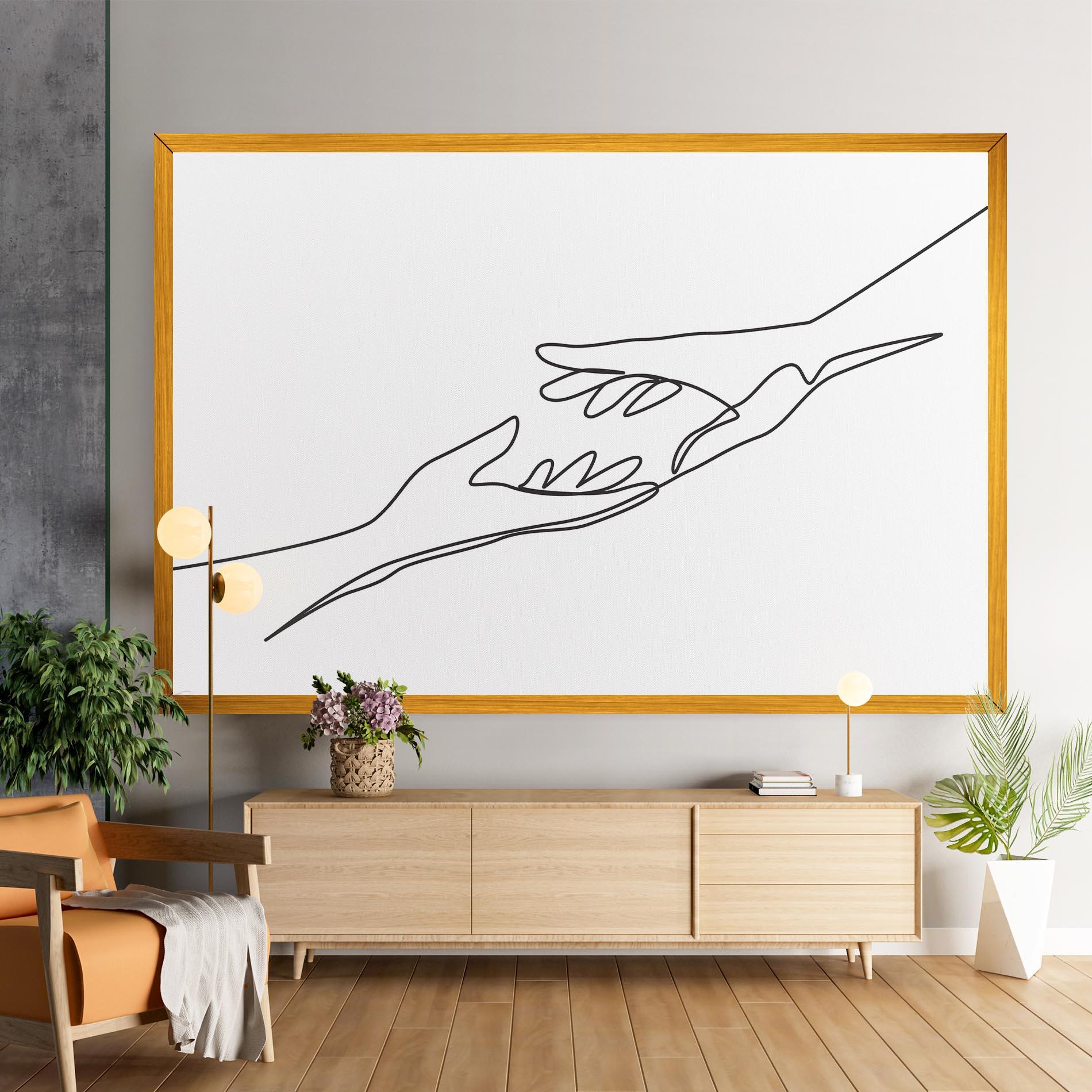 Tablou Canvas Hands Reaching mockup 9