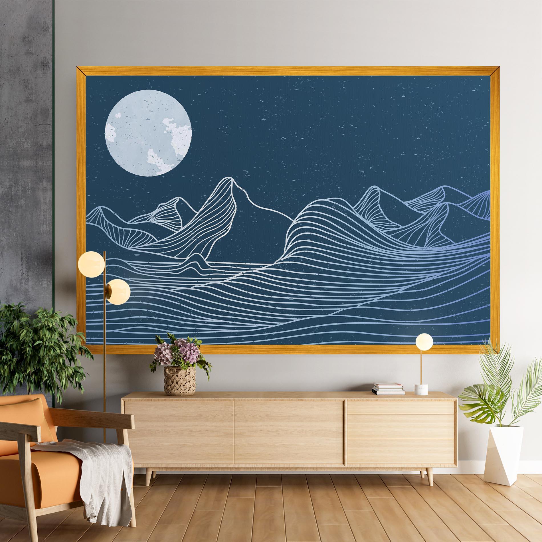 Tablou Canvas Ocean Blue Wave mockup 9