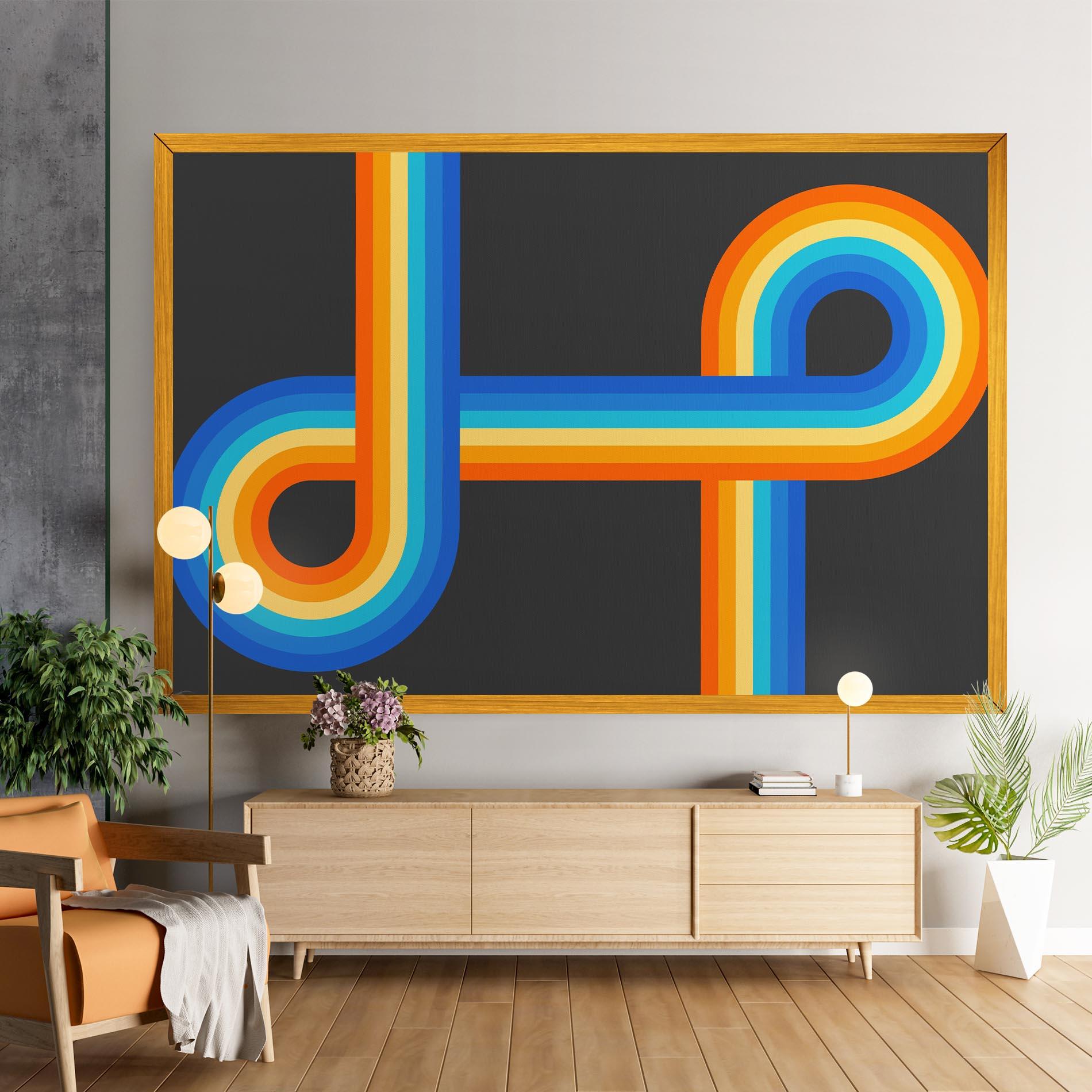 Tablou Canvas Vintage Ranbow mockup 9