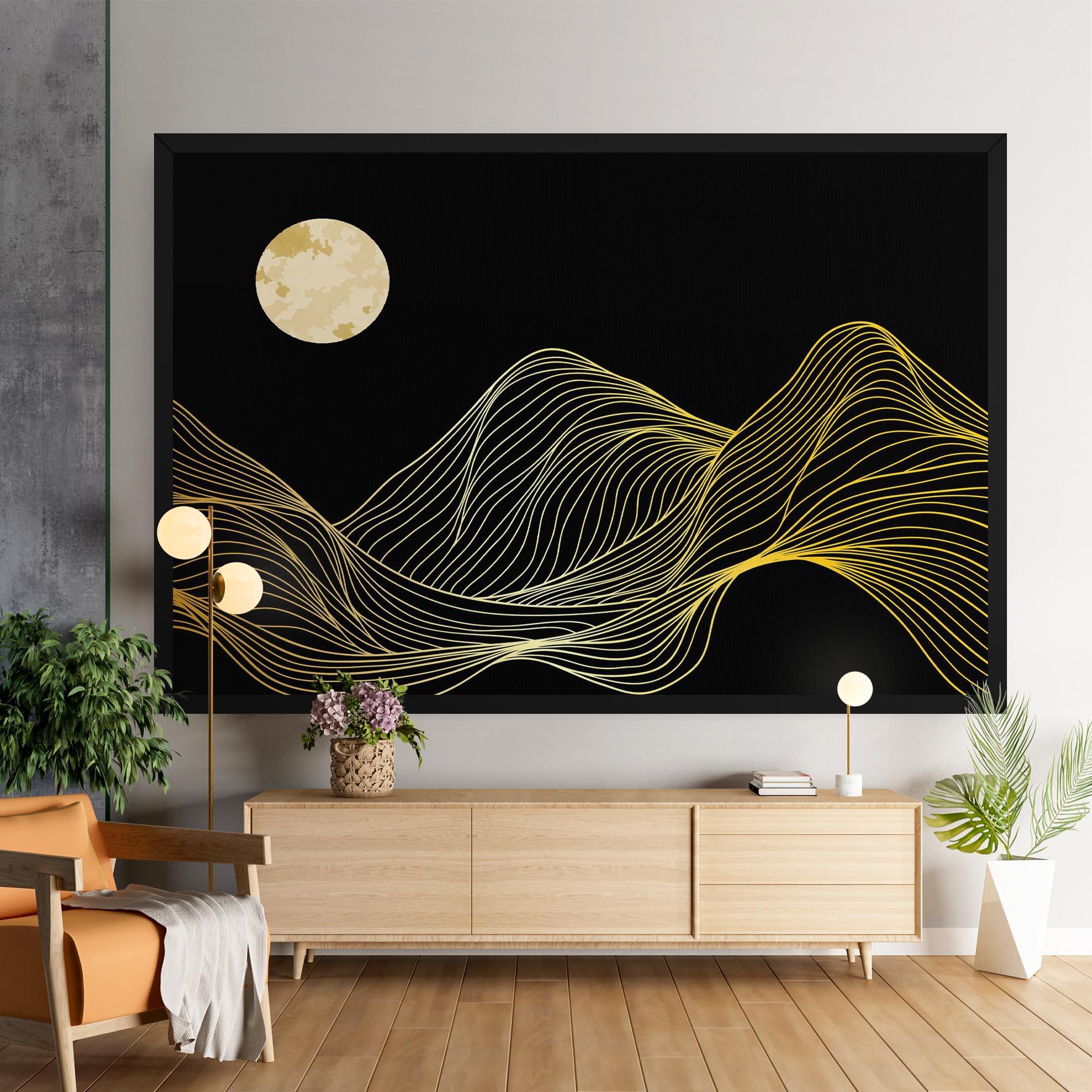 Tablou Canvas Gold Moon mockup 9