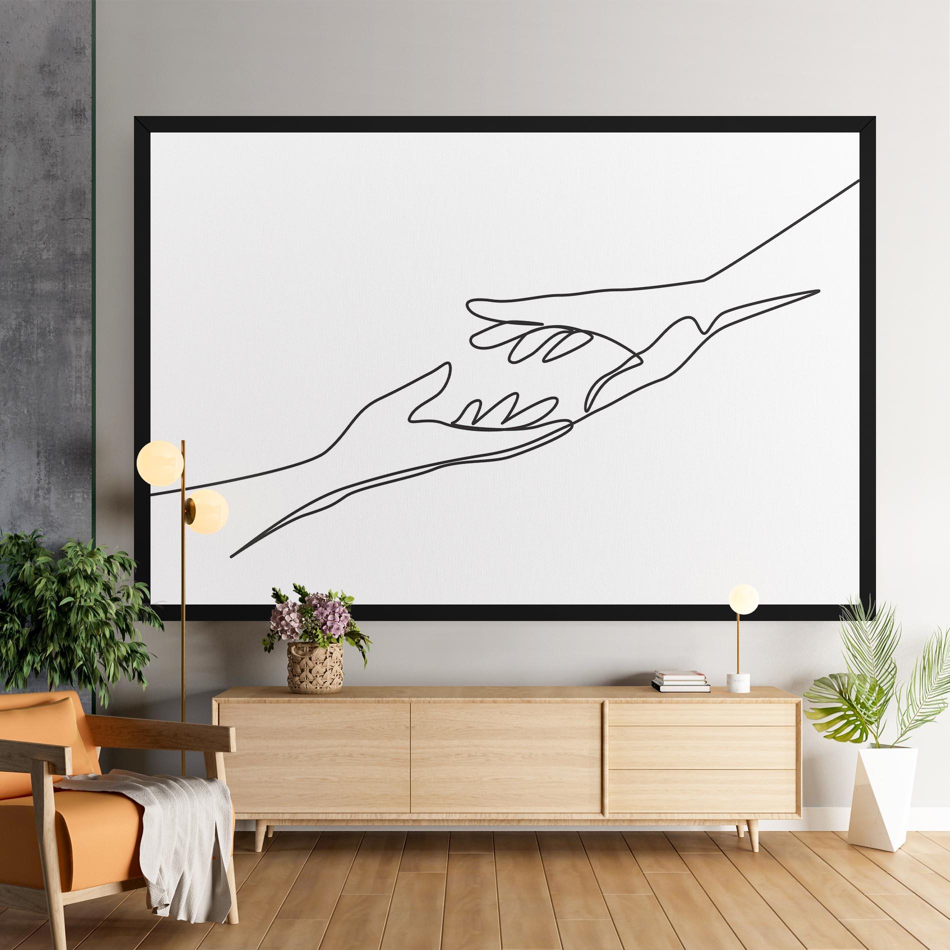 Tablou Canvas Hands Reaching mockup 9