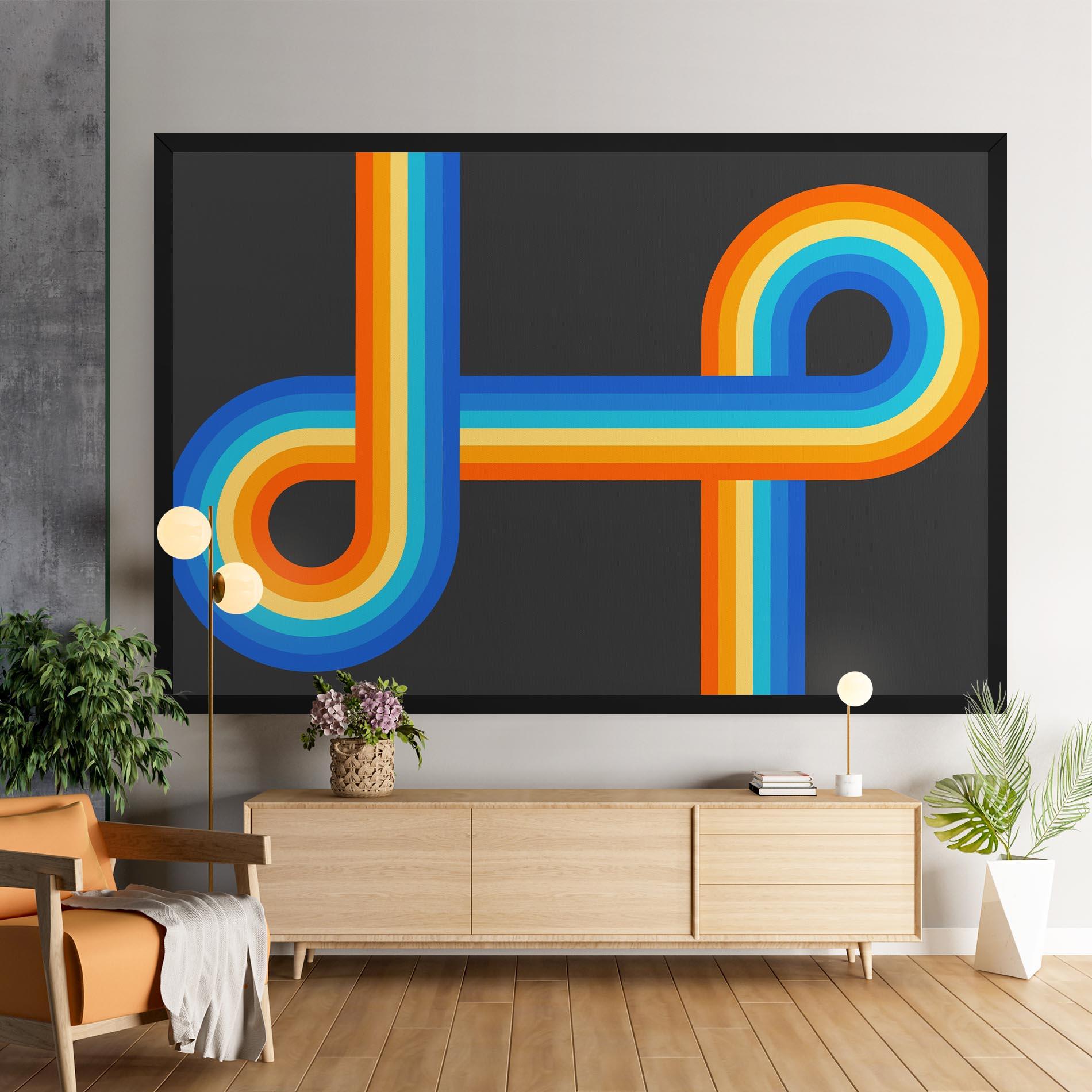 Tablou Canvas Vintage Ranbow mockup 9