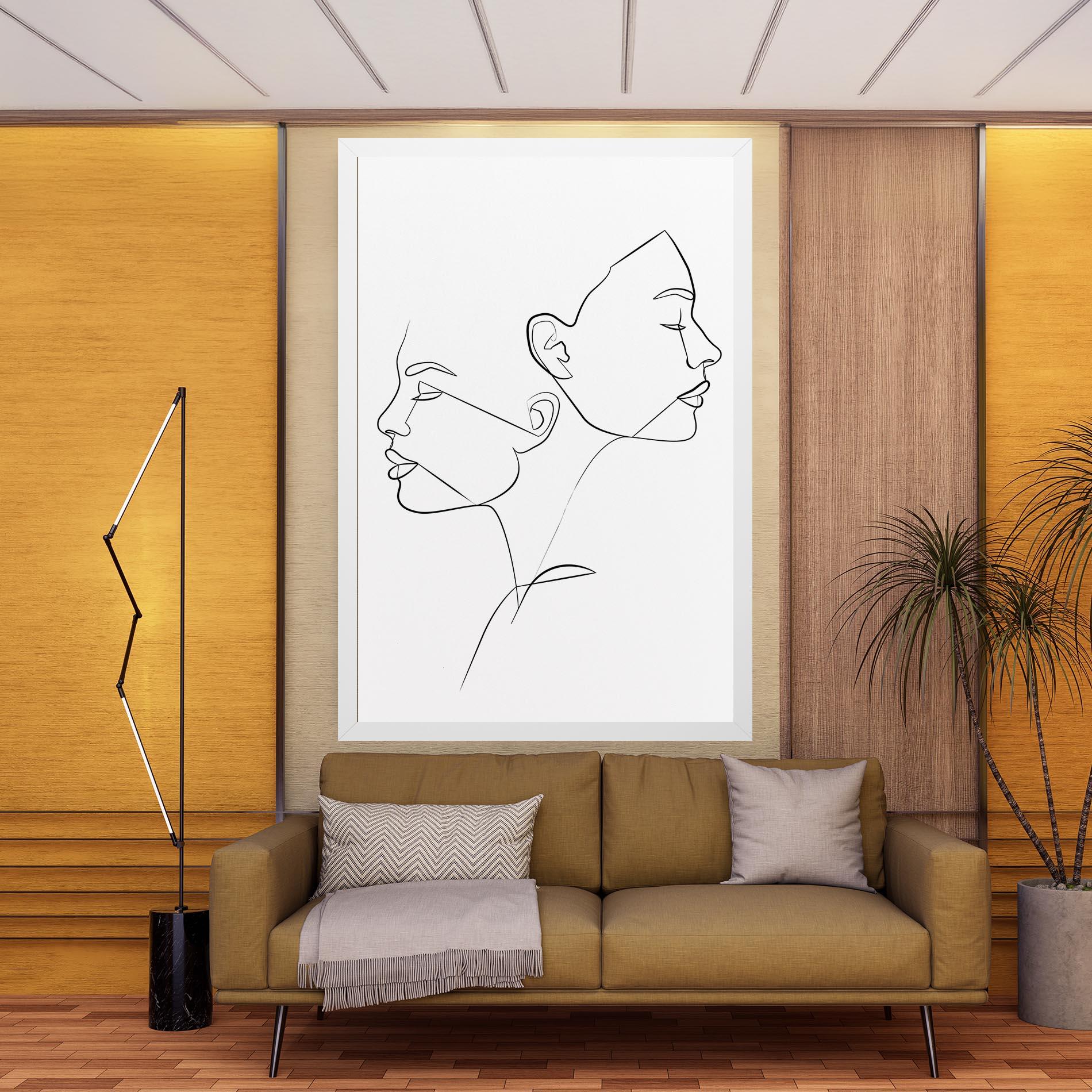 Tablou Canvas Female Black Line mockup 9