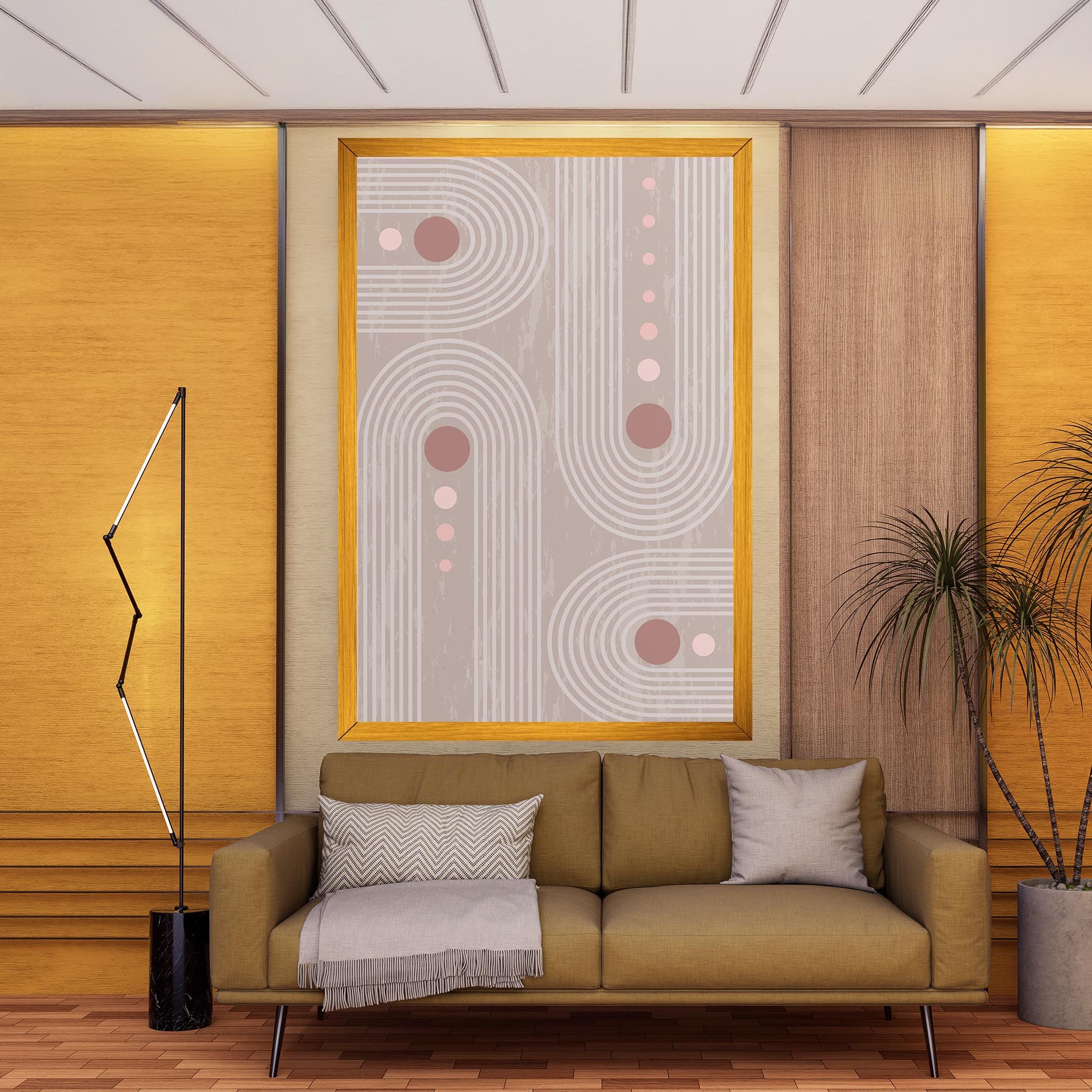 Pink Circle On Cream mockup 9