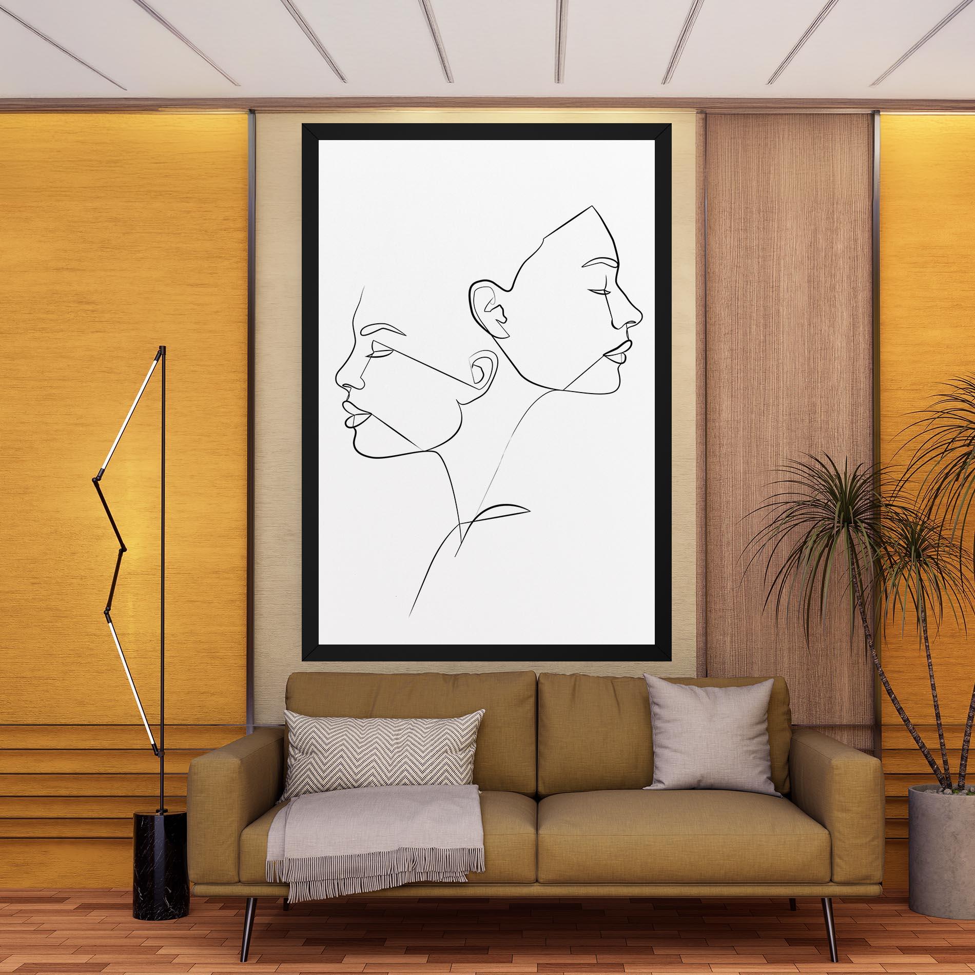 Tablou Canvas Female Black Line mockup 9