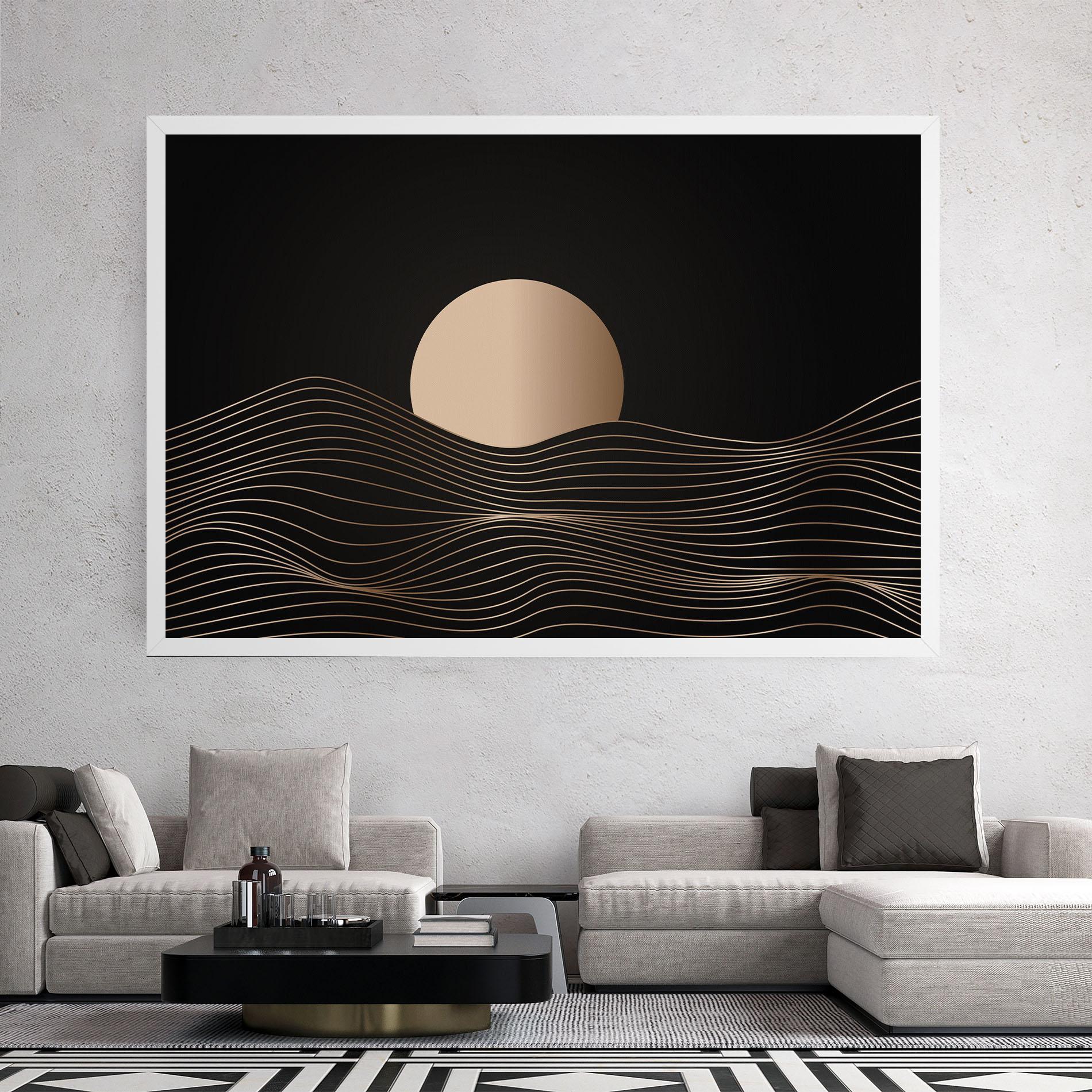 Tablou Canvas Cream Moon mockup 2